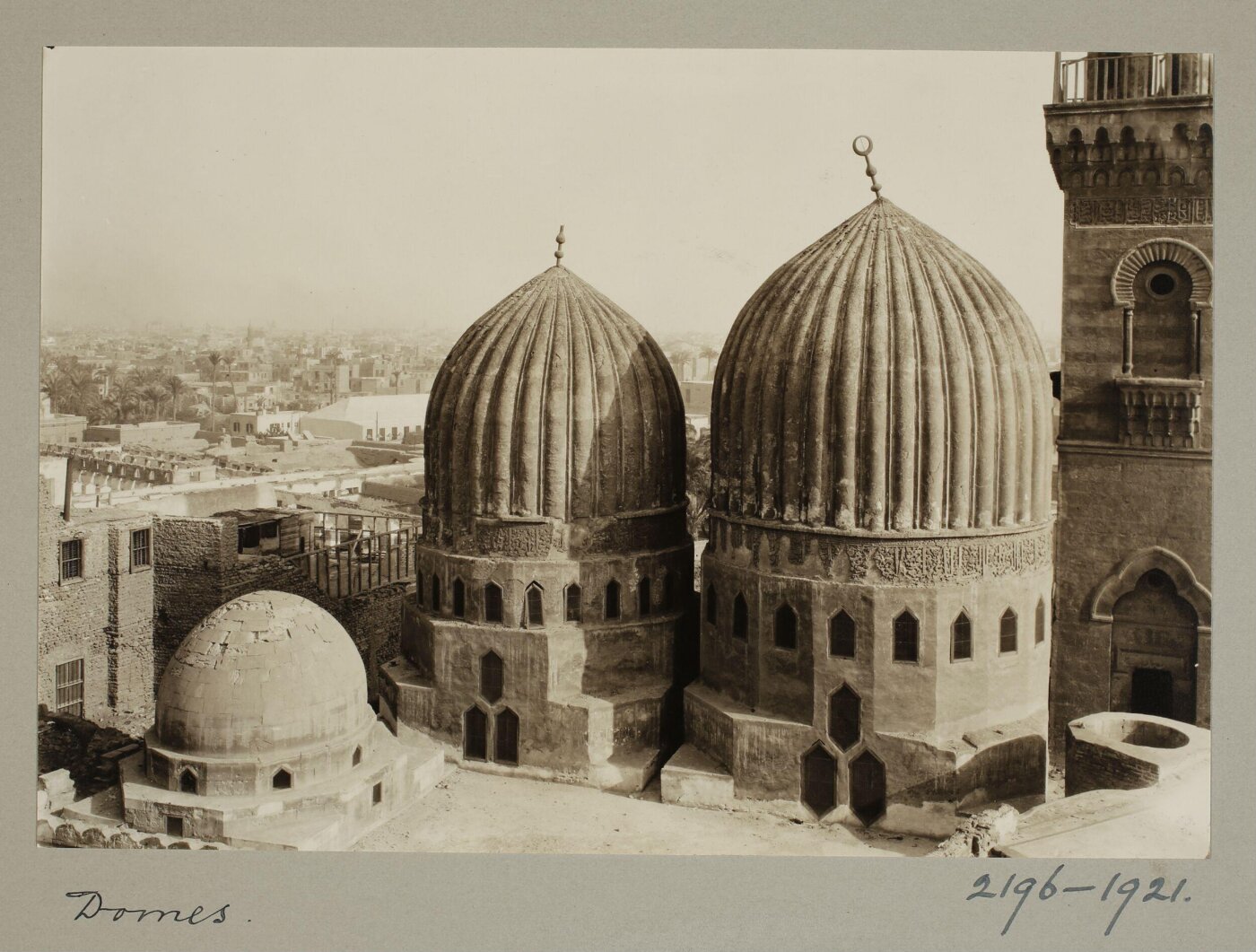 K.A.C. Creswell, Domes of the funerary complex of Mamluk Amir Sanjar al-Jawli, Cairo