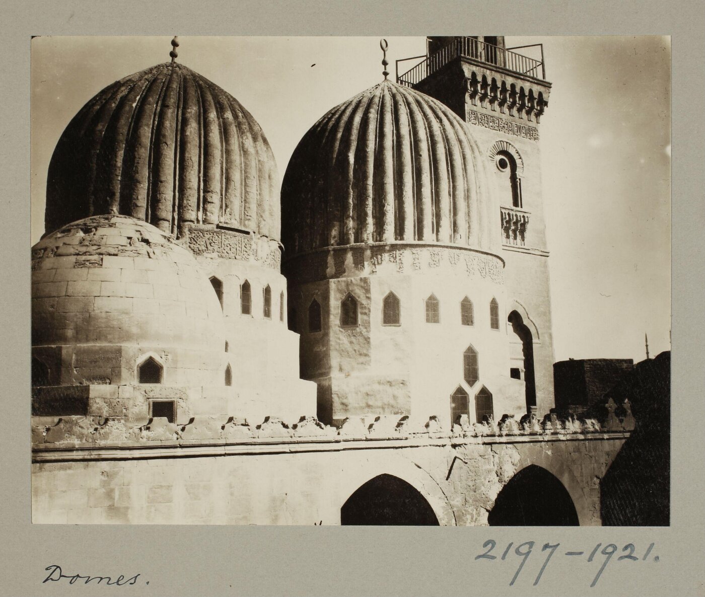 K.A.C. Creswell, Domes of the funerary complex of Mamluk Amir Sanjar al-Jawli, Cairo