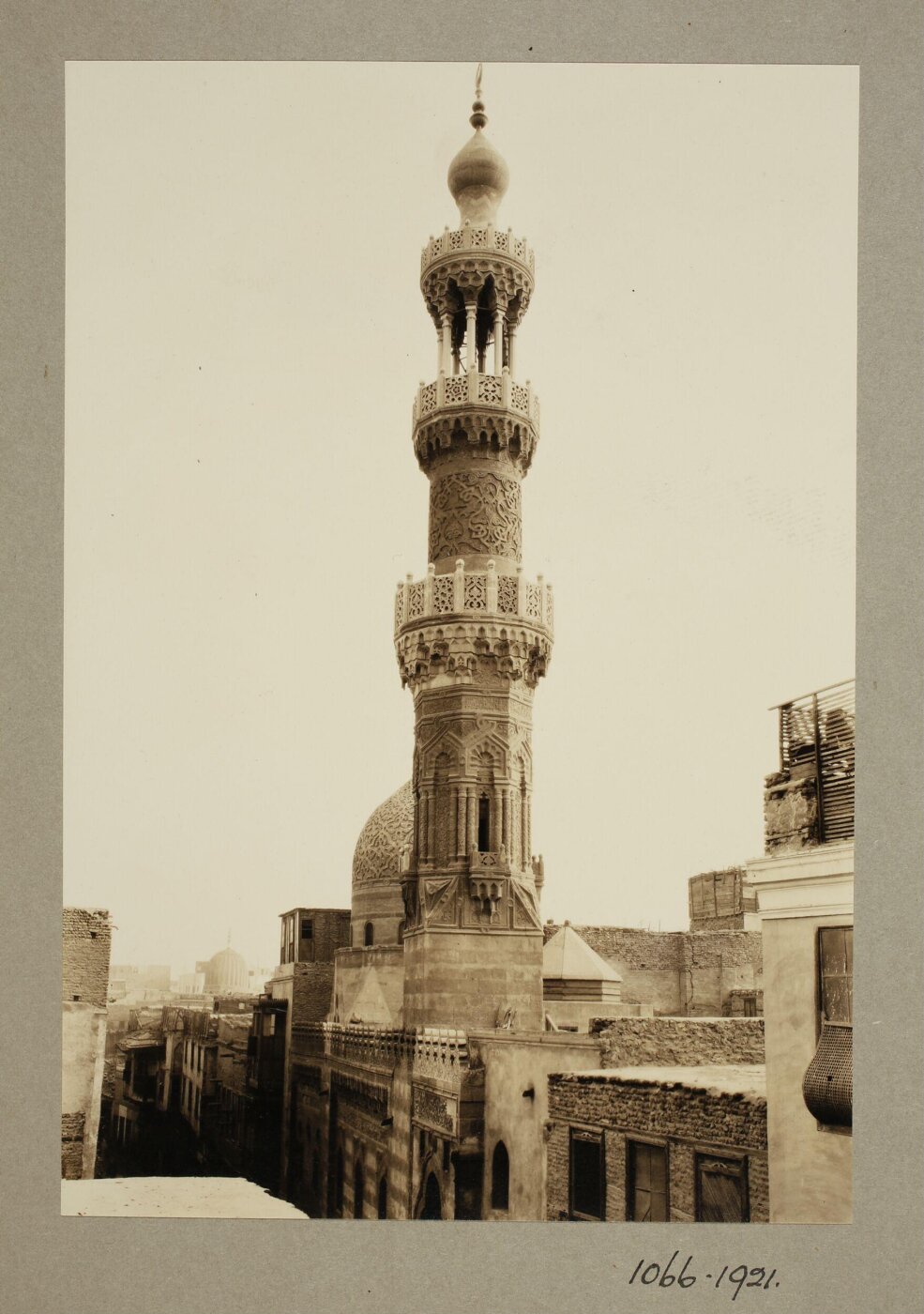K.A.C. Creswell, Minaret of the mosque and mausoleum of Mamluk Amir Janim al-Bahlawan, Cairo
