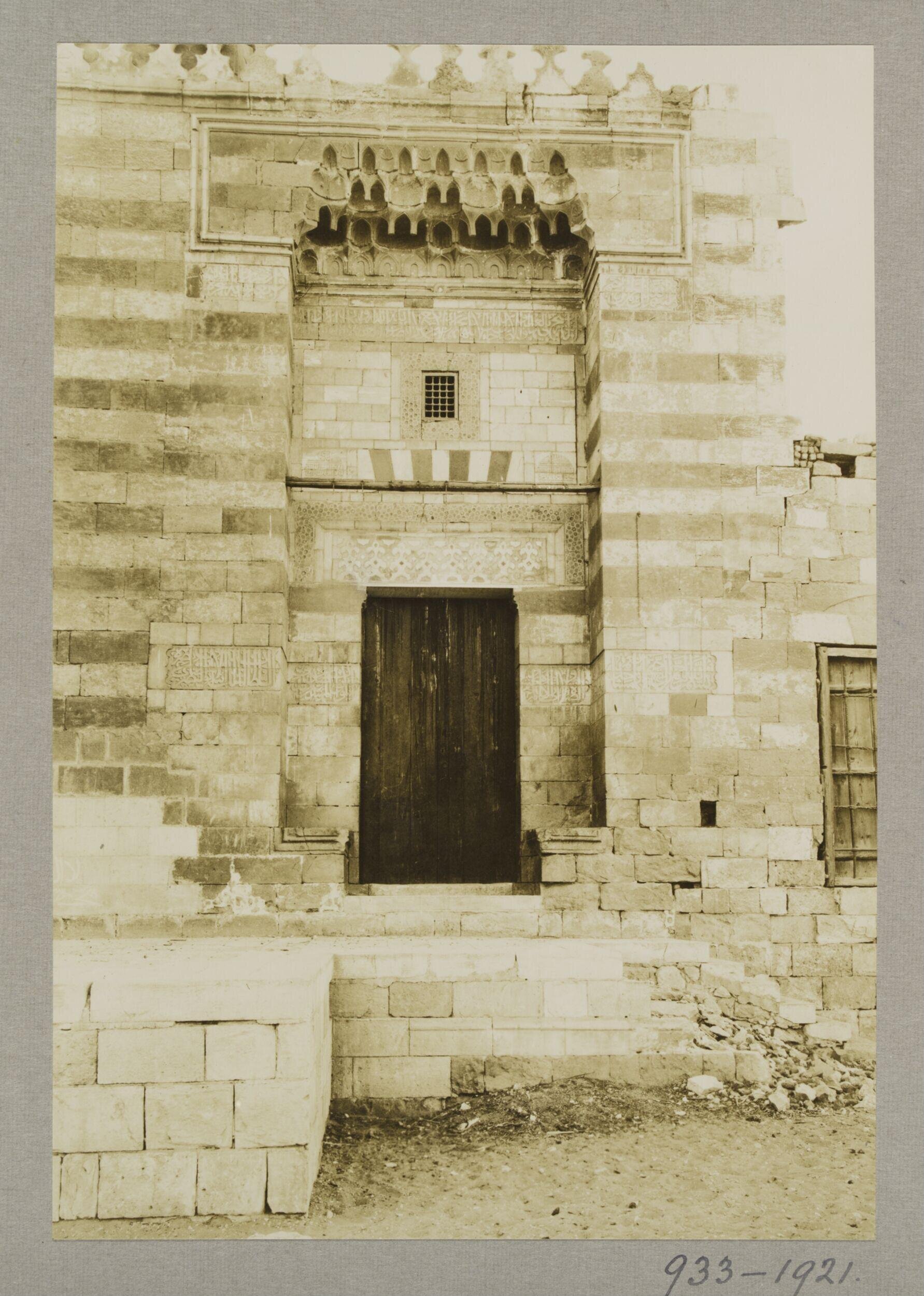 Entrance at the mosque of Mamluk Sultan al-Ashraf Barsbay, al-Khanka (Qalyubiyya)