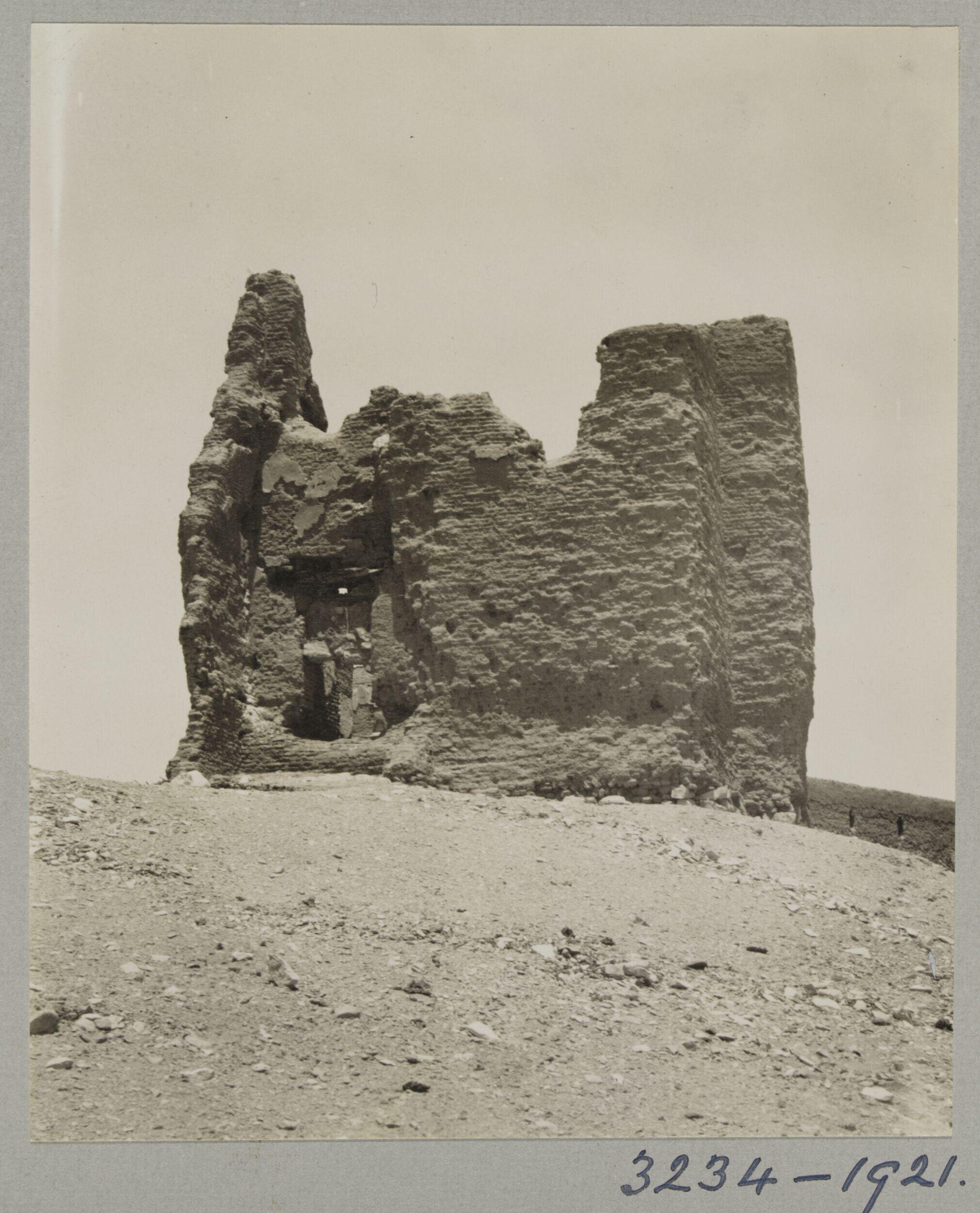 Side view of the ruins of the mosque of Shaykh Musa, Fayyum