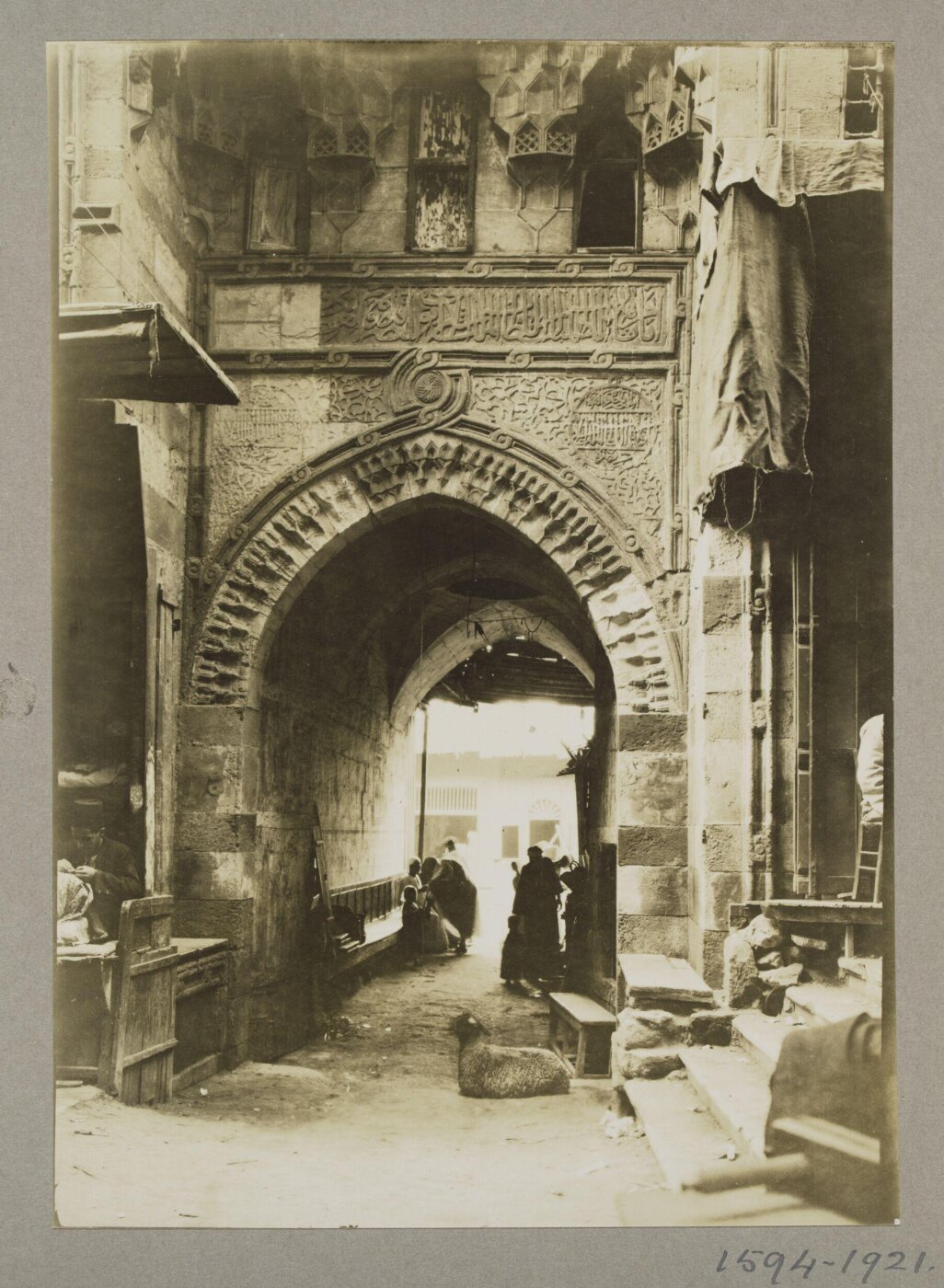 K.A.C. Creswell, Entrance portal of the wikala of Mamluk Sultan Qansuh al-Ghawri in Khan al-Khalili, Cairo