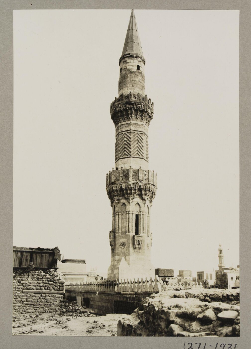 K.A.C. Creswell, Minaret of the mosque of Qadi ‘Abd al-Basit, Cairo