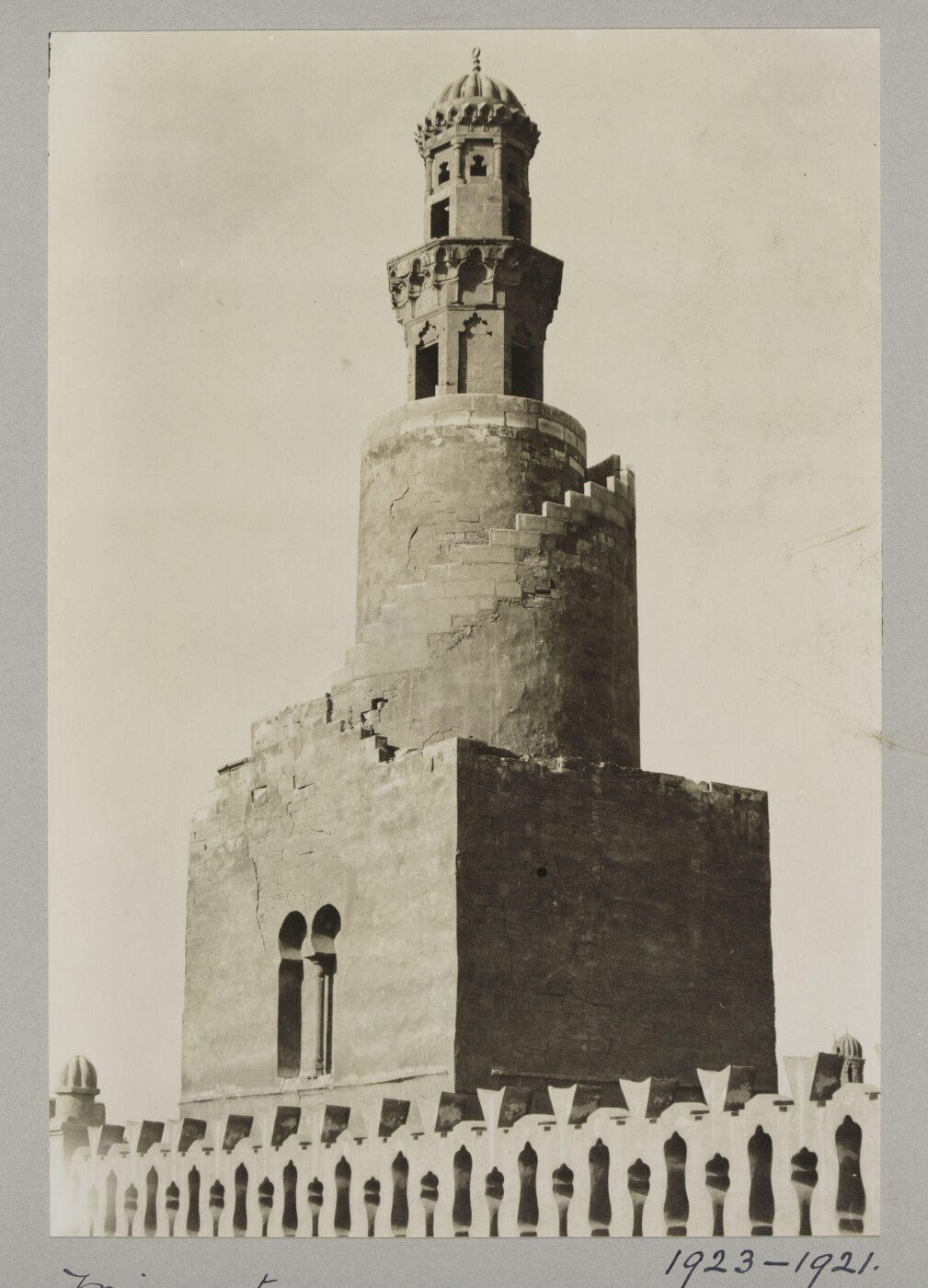 K.A.C. Creswell, Minaret of the mosque of Ahmad ibn Tulun, Cairo
