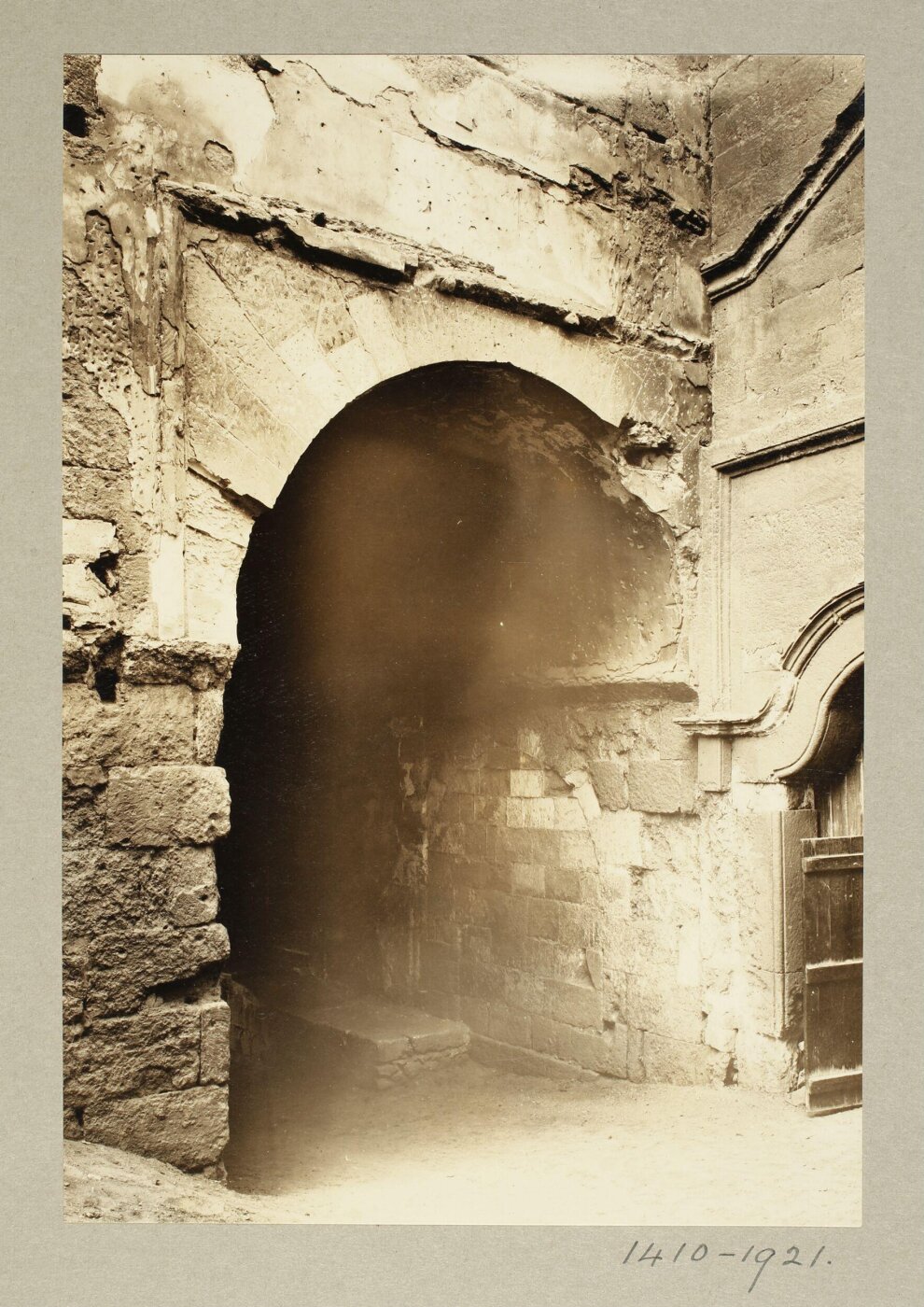 K.A.C. Creswell, Bab al-Mudarraj from within in the Citadel of Salah el-Din, Cairo