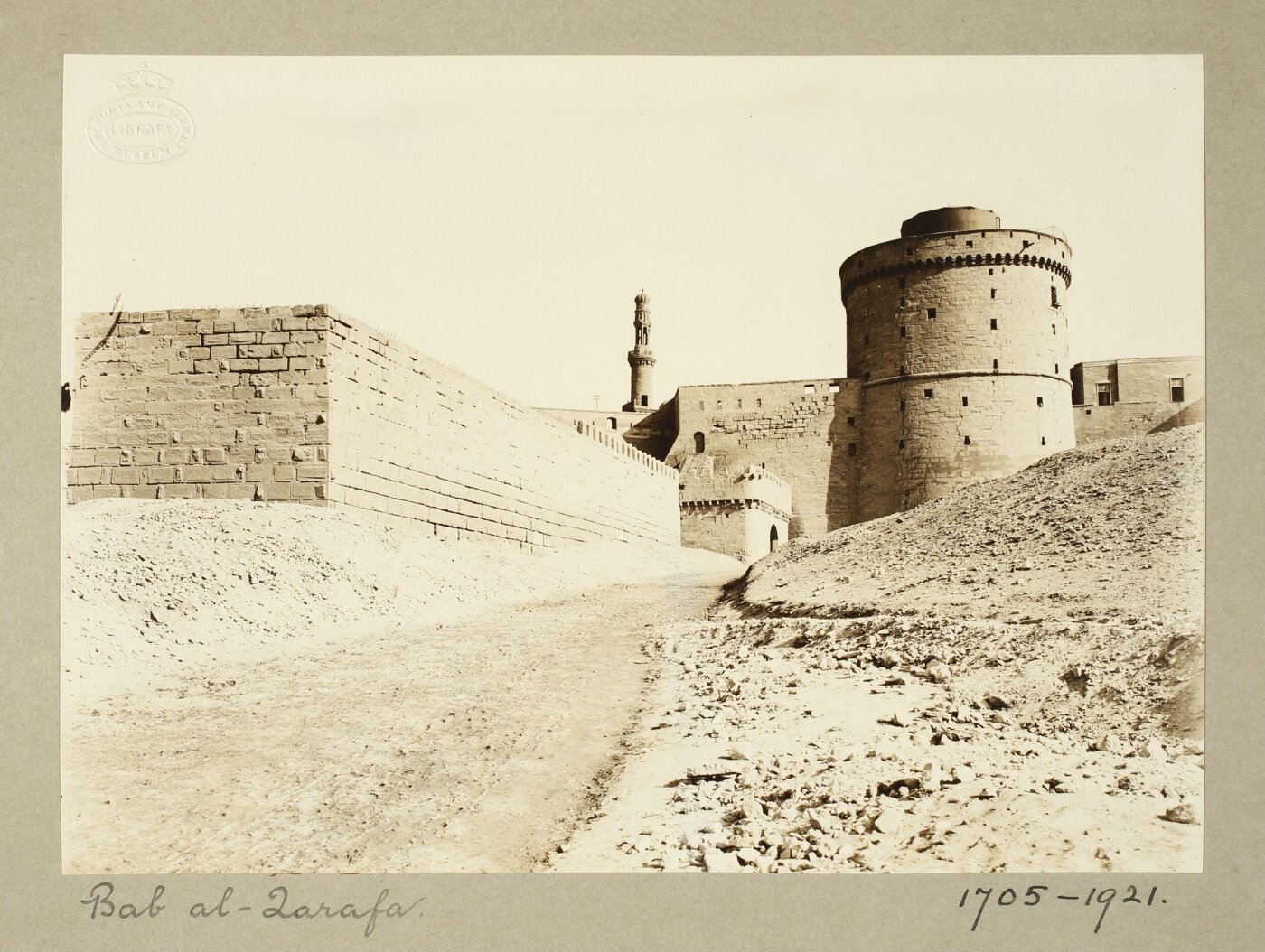 K.A.C. Creswell, Muqattam tower and minaret of the Mosque of Mamluk Sultan al-Nasir Muhammad in the Citadel of Salah el-Din, Cairo