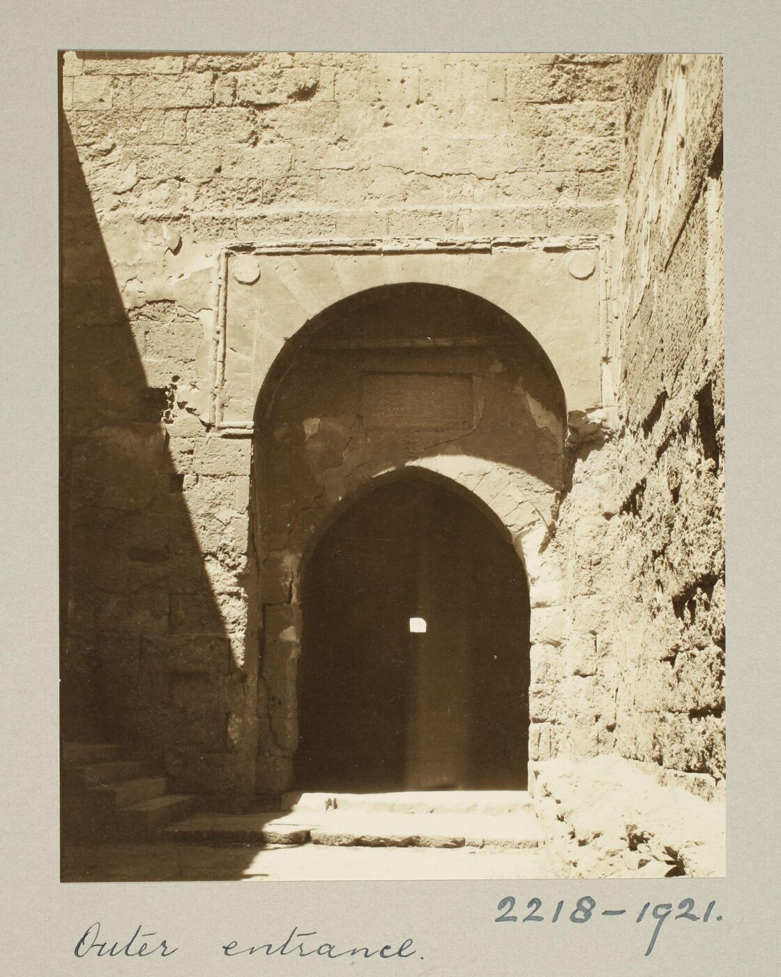 K.A.C. Creswell, Entrance of Bab al-Mudarraj in the Citadel of Salah el-Din, Cairo