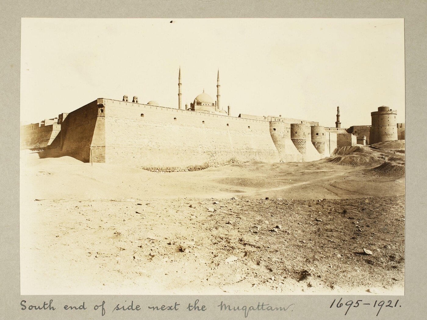 K.A.C. Creswell, Southern enclosure facing the Muqattam hill in the Citadel of Salah el-Din, Cairo