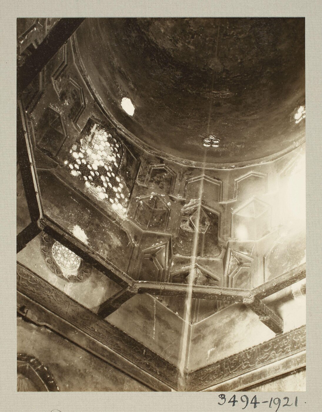 K.A.C. Creswell, Pendentive of dome in the mausoleum and mosque of Mamluk Princess Tatar al-Hijaziyya, Cairo
