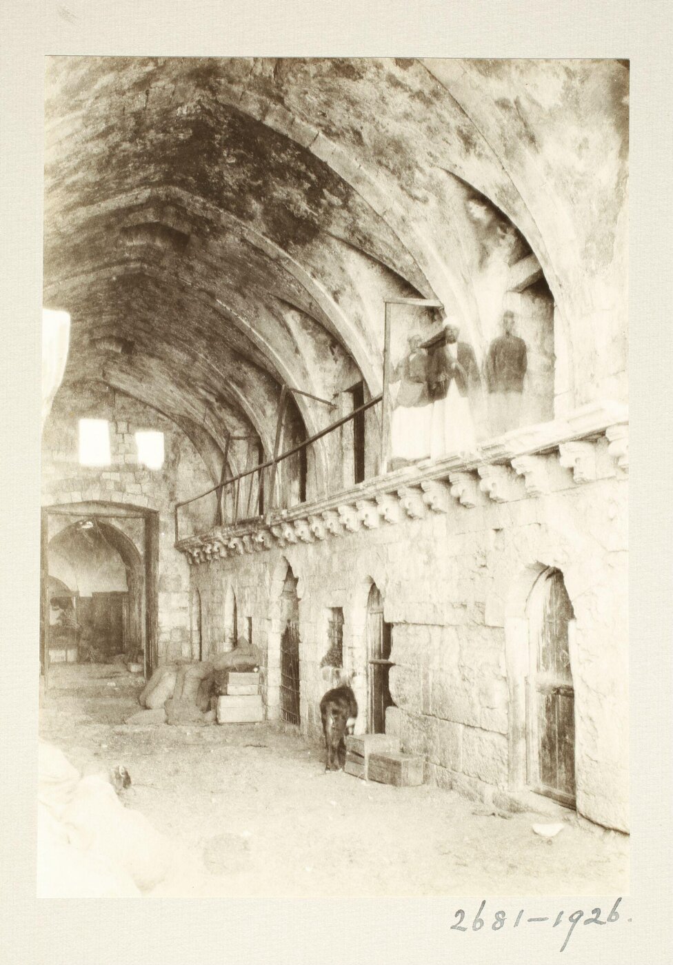 K.A.C. Creswell, Gallery in the Khan of Mamluk Sultan al-Zahir Barquq, Jerusalem