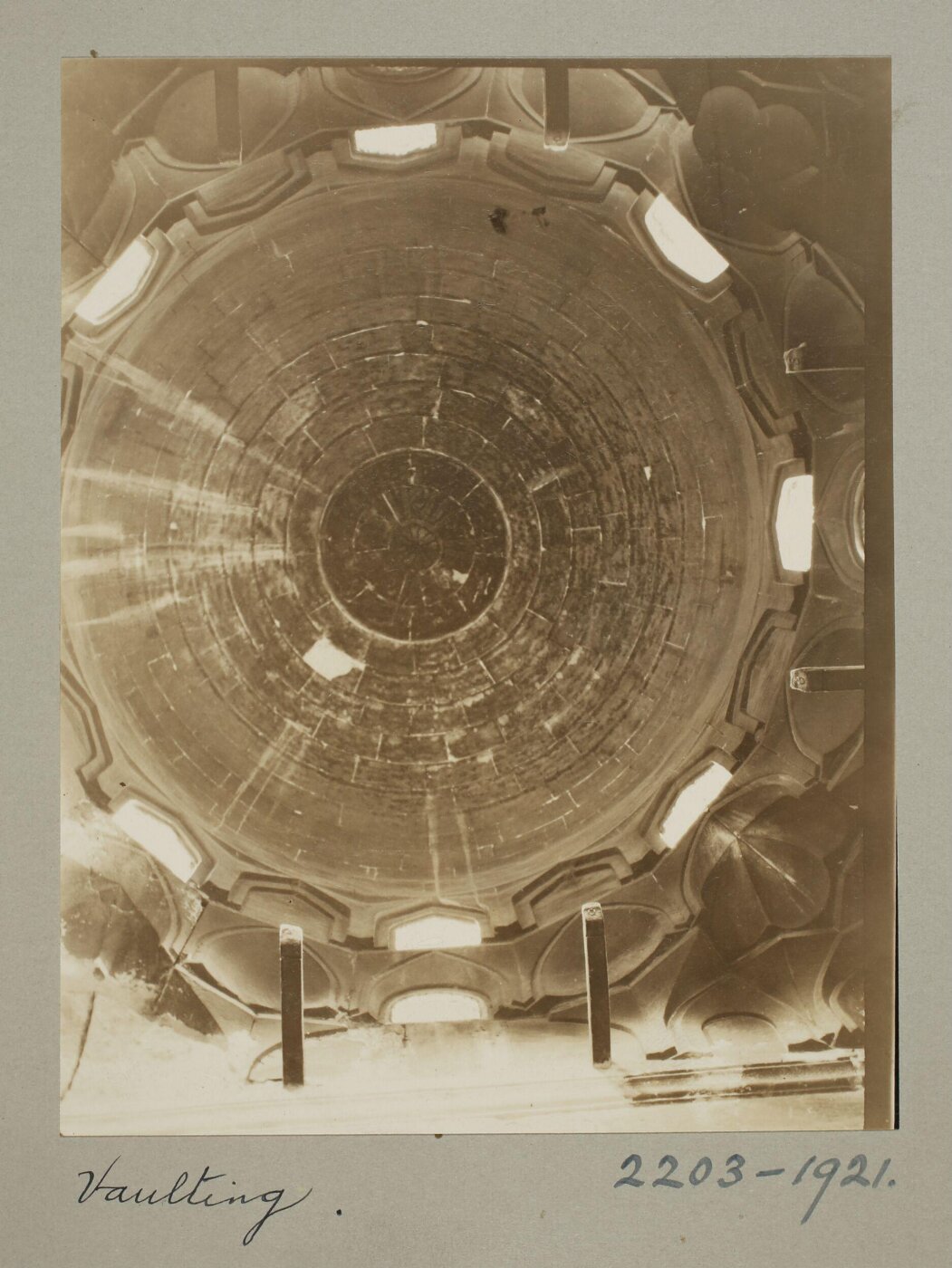 K.A.C. Creswell, Interior of dome in the funerary complex of Mamluk Amir Sanjar al-Jawli, Cairo