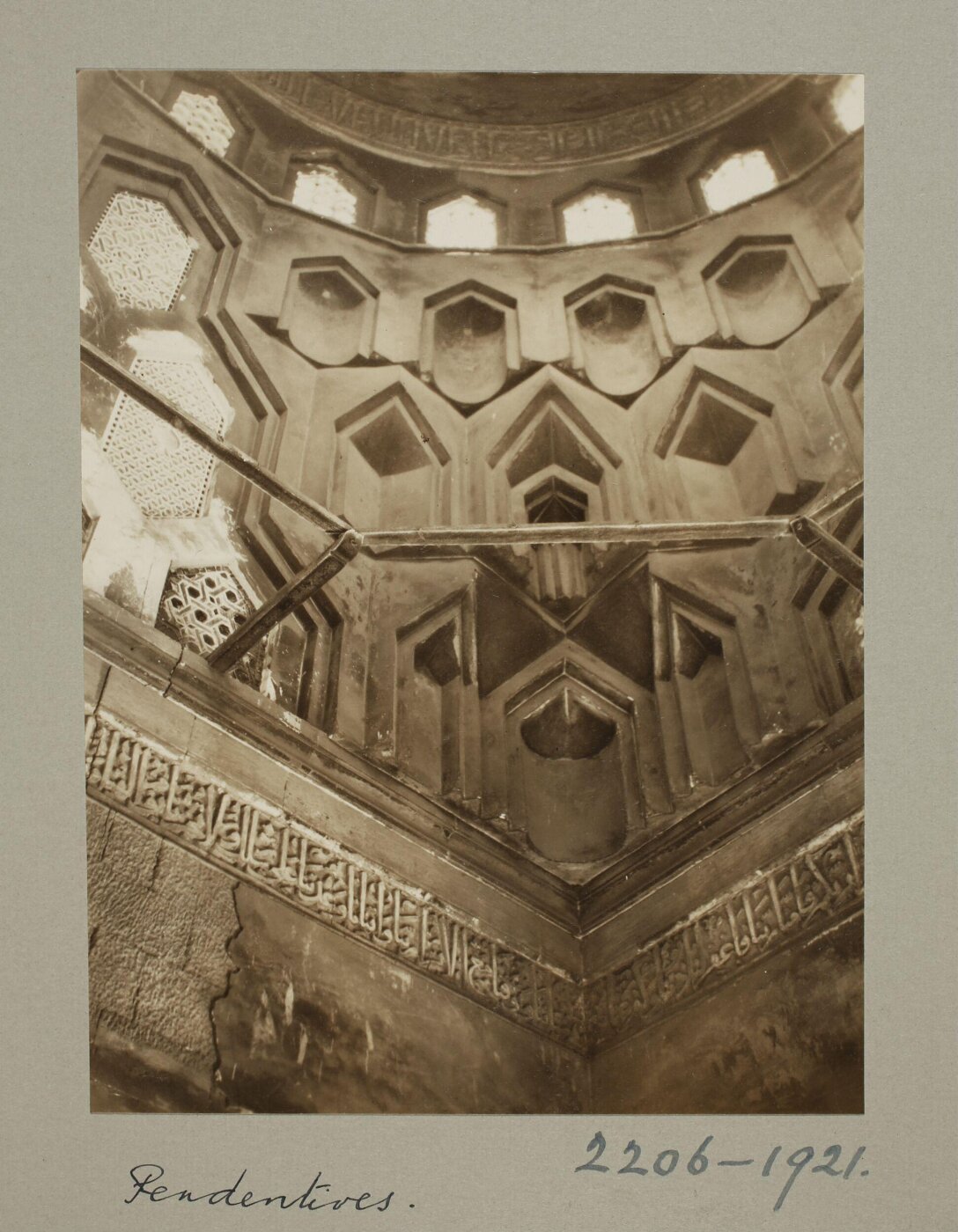K.A.C. Creswell, Pendentive of dome in the funerary complex of Mamluk Amir Sanjar al-Jawli, Cairo