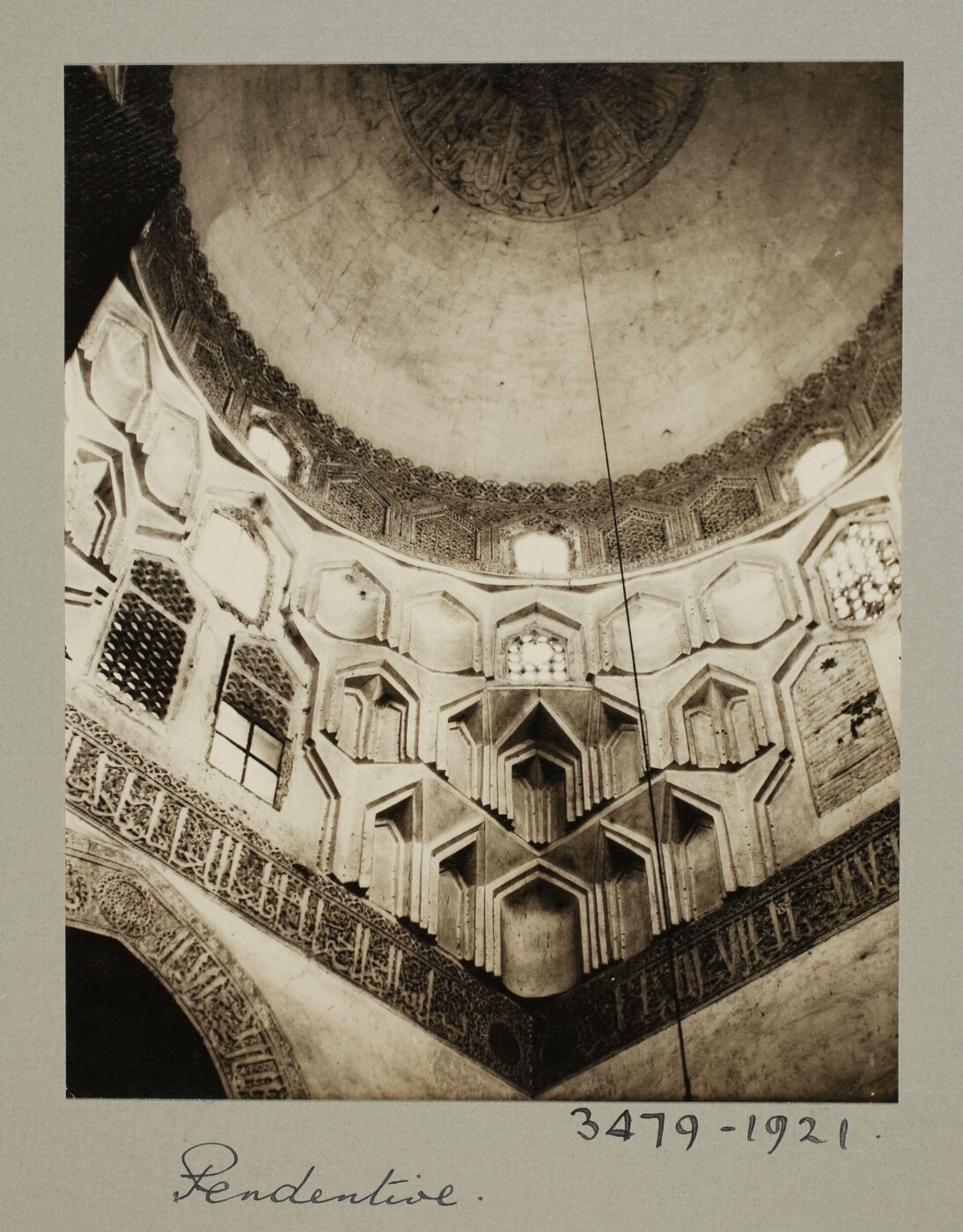 K.A.C. Creswell, Pendentive of dome at the funerary khanqah of Mamluk Emir Sunqur al-Sa'di, Cairo