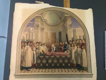 copy after the Burial of Santa Fina, Domenico Ghirlandaio in Collegiata, San Gimignano (Siena)