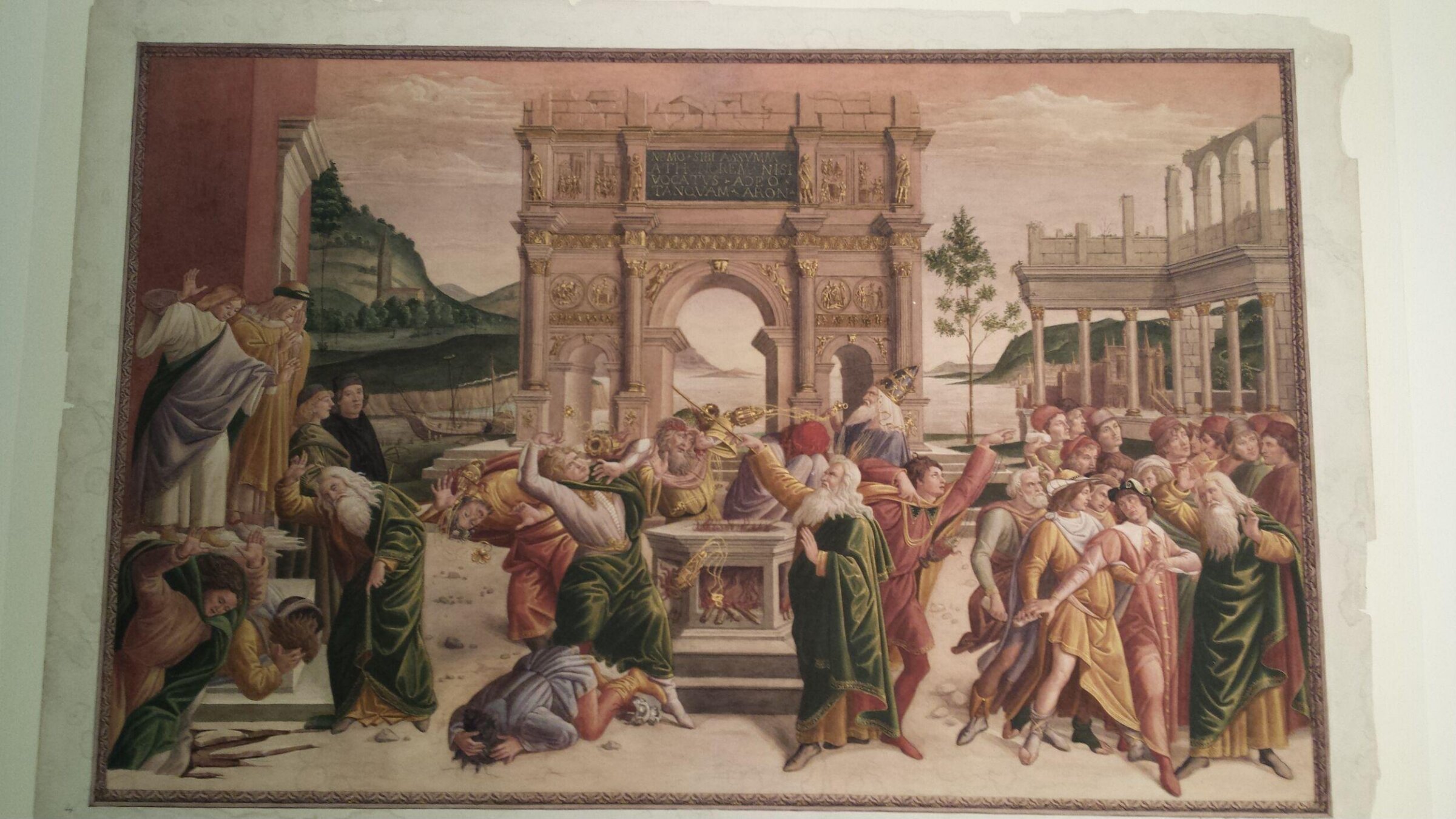 Copy after the Punishment of the Rebels ( Destruction of Koran, Dathan and Abirim ), Sandro Botticelli in the Sistine Chapel (Rome), Sandro Botticelli, 1871