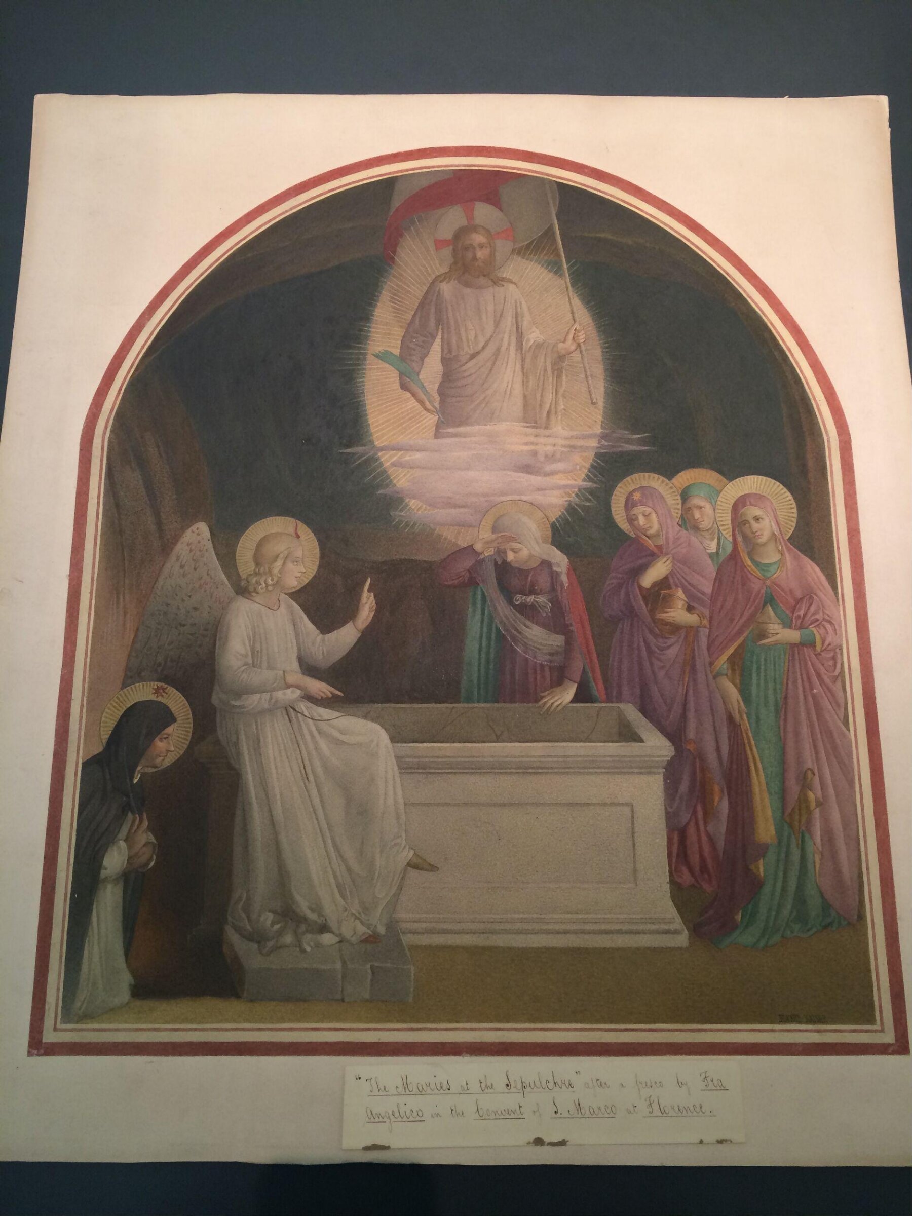Copy after The Three Maries at the Sepulchre, Fra Angelico in the Museo di San Marco (Florence), Fra Angelico, mid 19th century