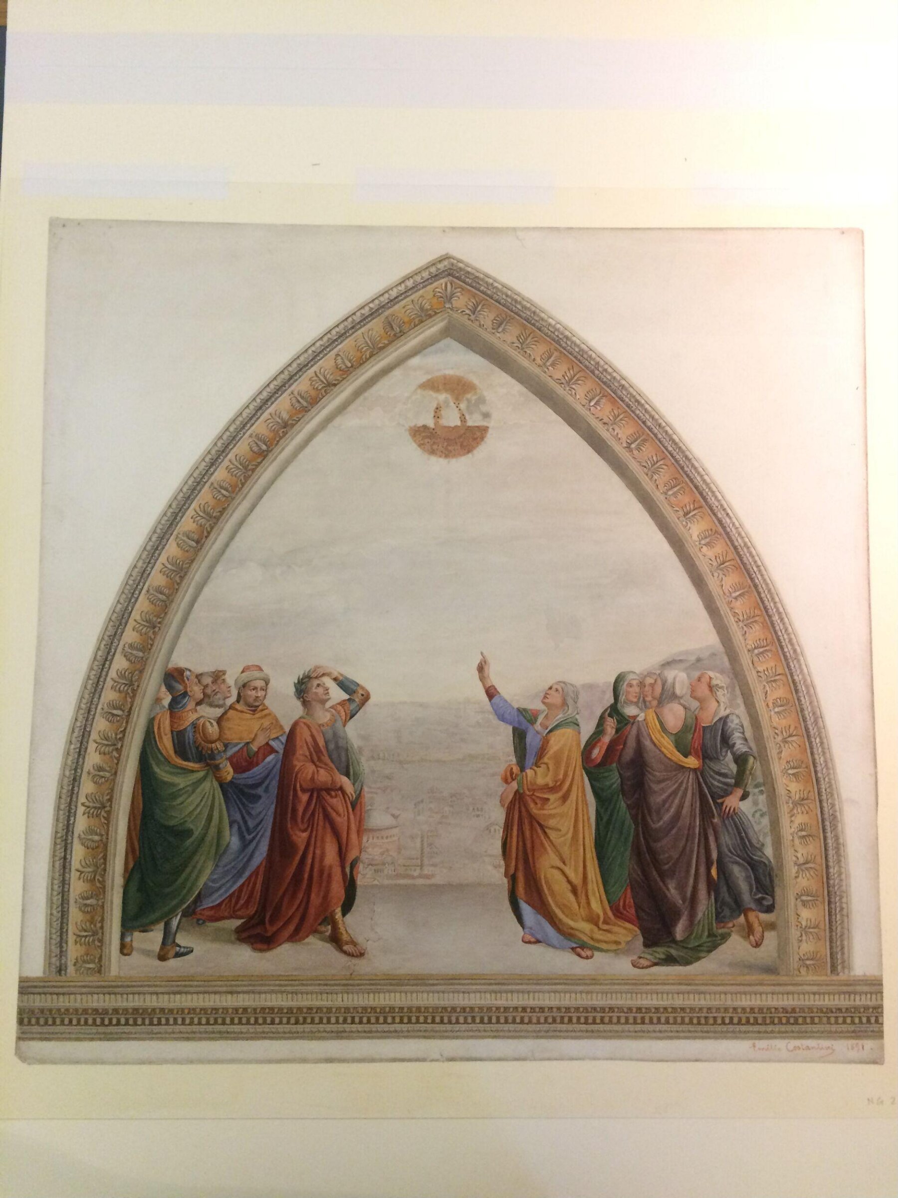 Copy after The meeting of Augustus and the Sibyl, Domenico Ghirlandaio in the Sassetti Chapel, Chiesa di Santa Trinita (Florence), Domenico Ghirlandaio, 1891