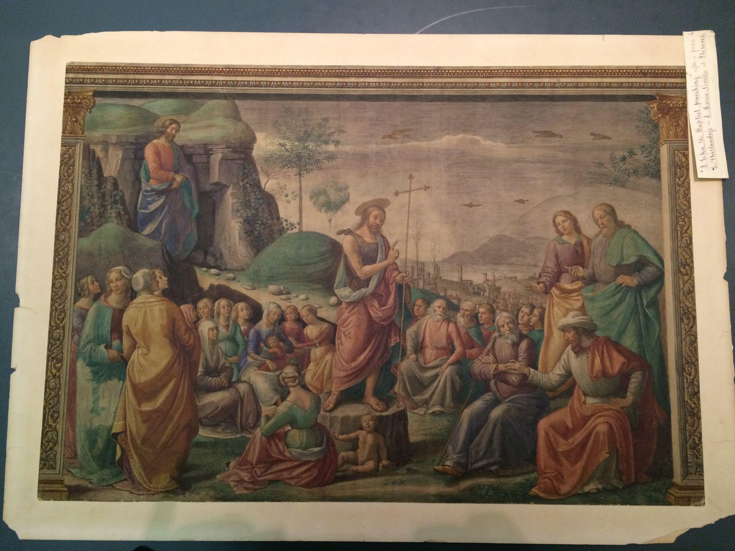 Copy after the Preaching of St. John the Baptist, Domenico Ghirlandaio in the Tornabuoni Chapel, Santa Maria Novella (Florence), Domenico Ghirlandaio, 1865