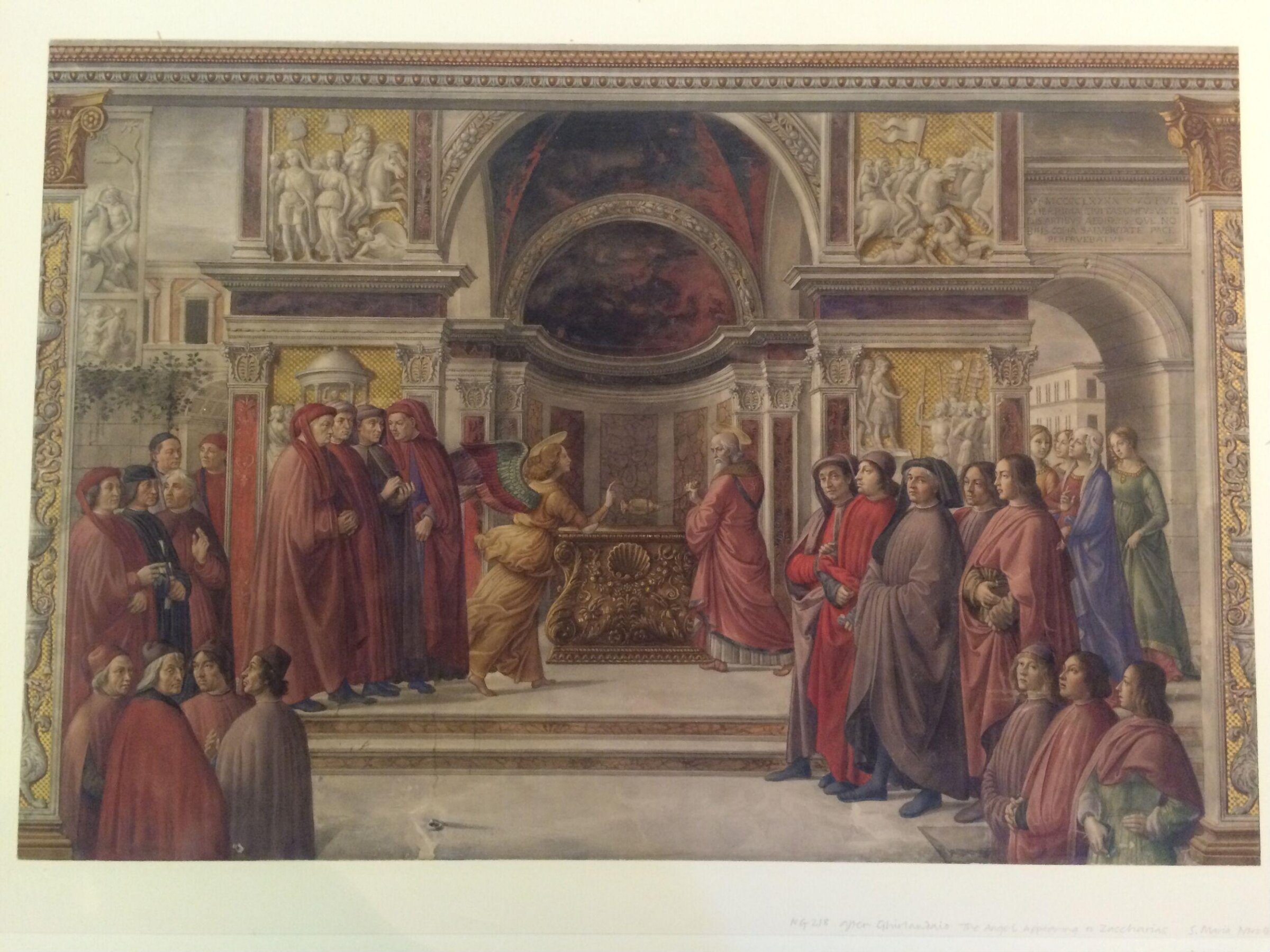Copy after The Angel Appearing to Zacharias, Domenico Ghirlandaio in the Tornabuoni Chapel, Santa Maria Novella (Florence), Domenico Ghirlandaio, 1860s-1880s