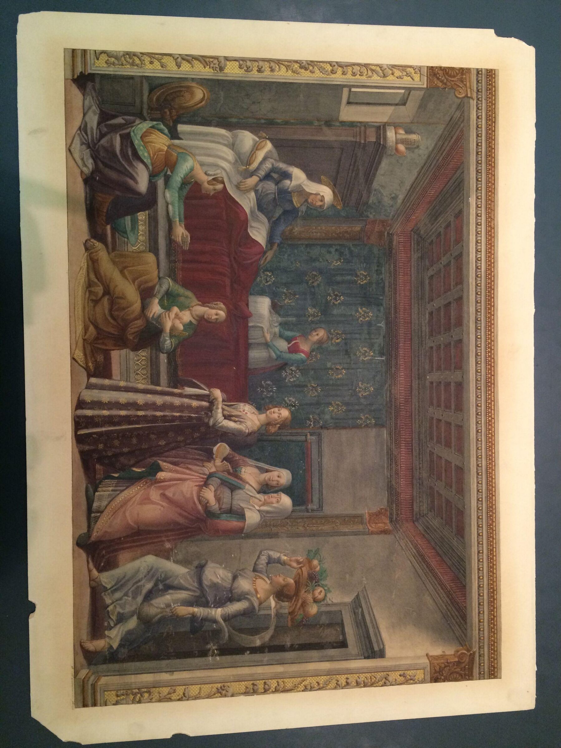 Copy after the Birth of St John the Baptist, Domenico Ghirlandaio in the Tornabuoni Chapel, Santa Maria Novella (Florence), Domenico Ghirlandaio, 1865
