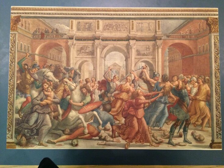 Watercolour, copy after the Massacre of the Innocents, Domenico Ghirlandaio in the Tornabuoni Chapel, Santa Maria Novella (Florence) top image