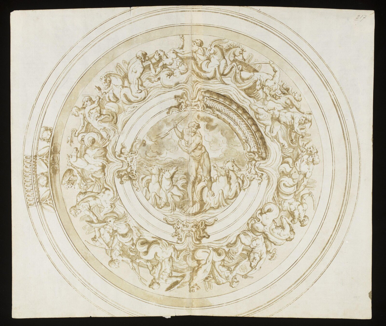 Design for a dish, 16th century