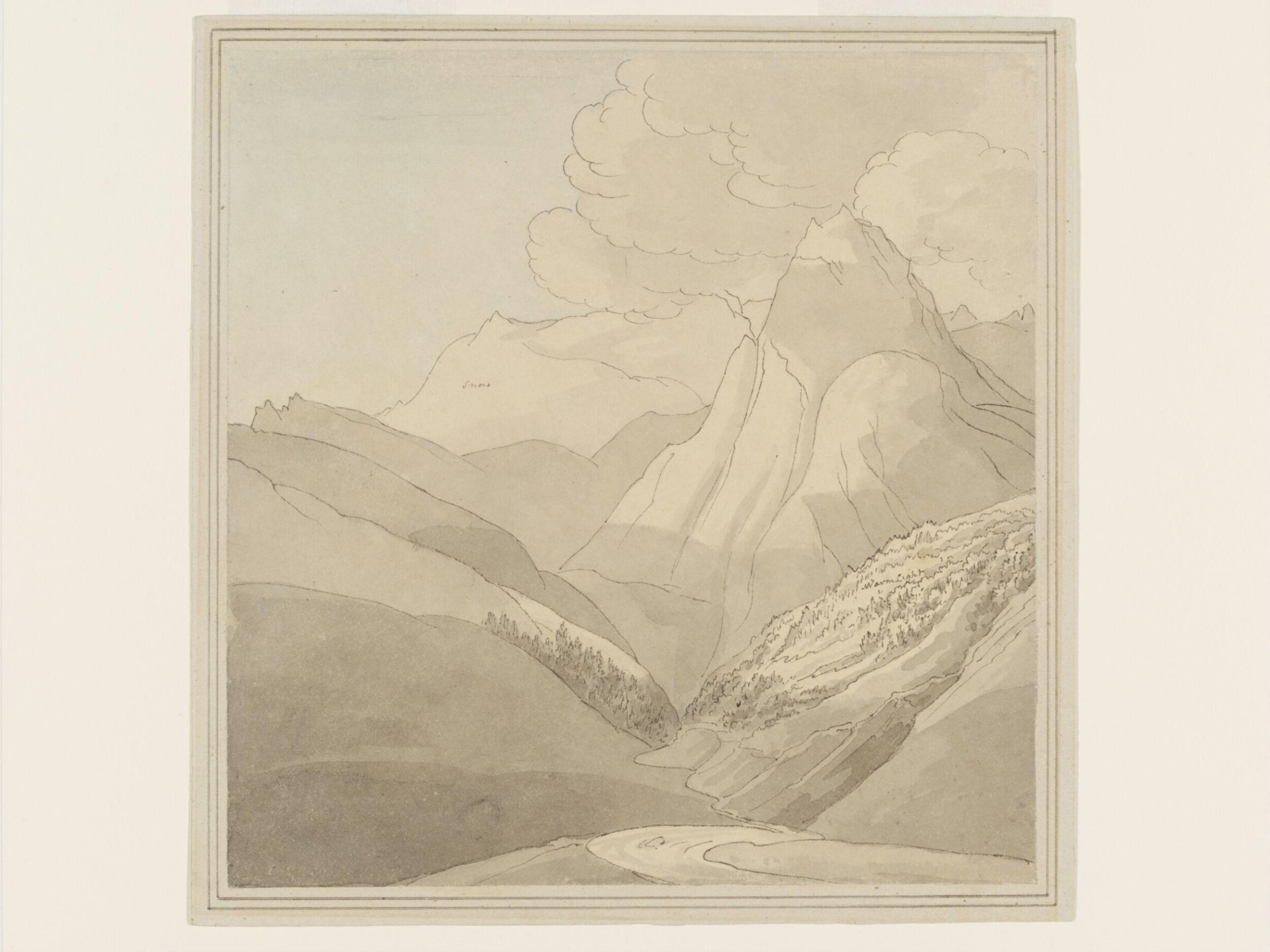 The Alps near the source of the Rhine, John White Abbott, 1763-1851