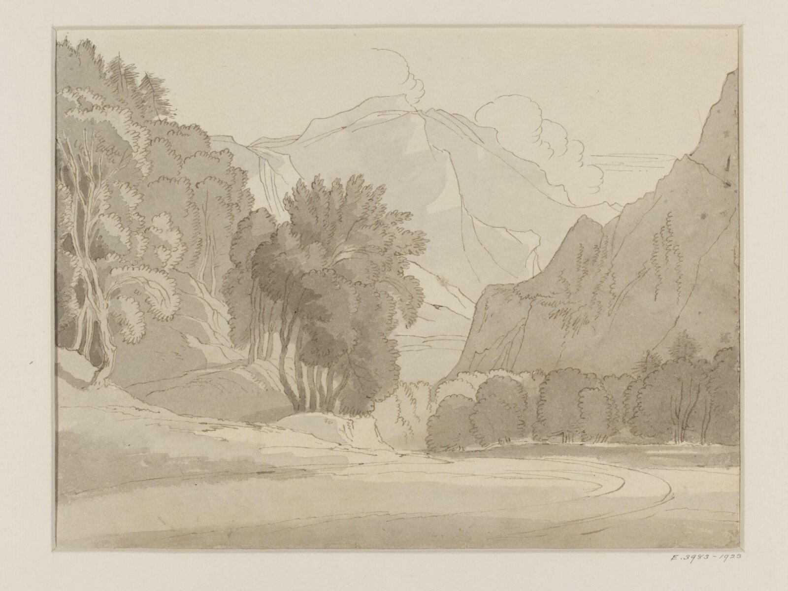 Between Weesen and Glarus after Francis Towne, John White Abbott