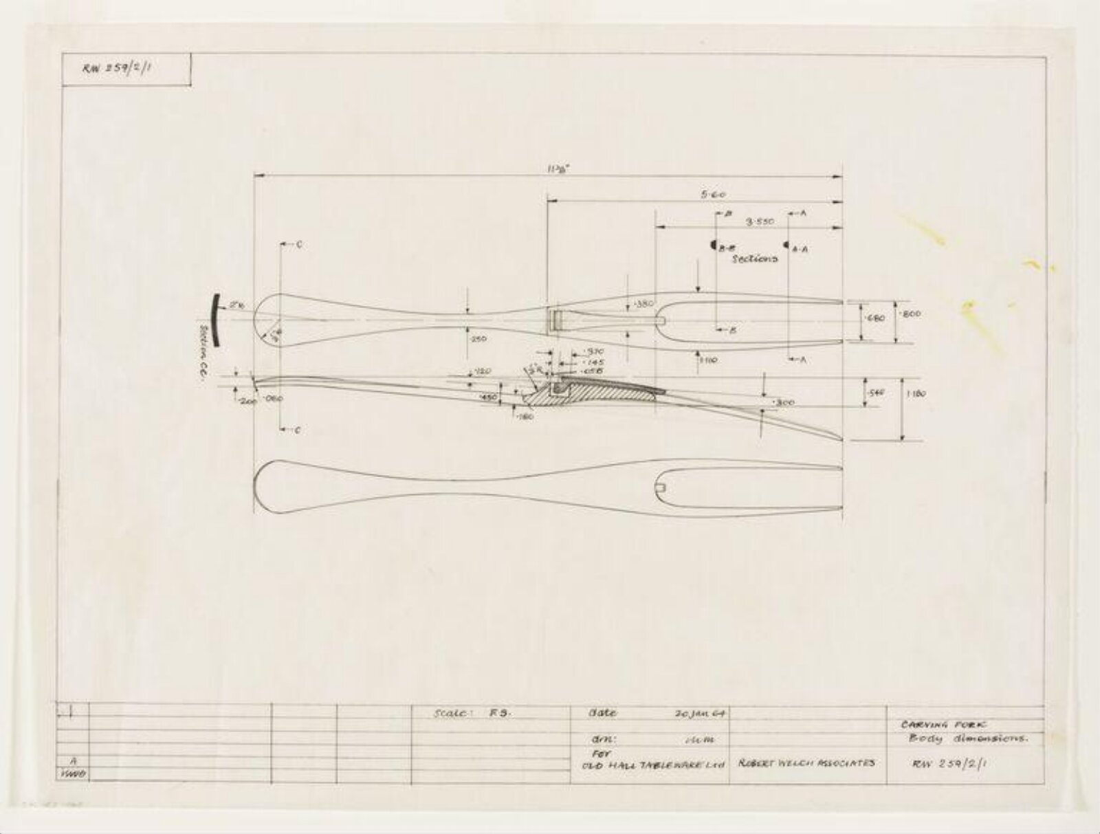 Drawing, Robert Welch, 20 January 1964