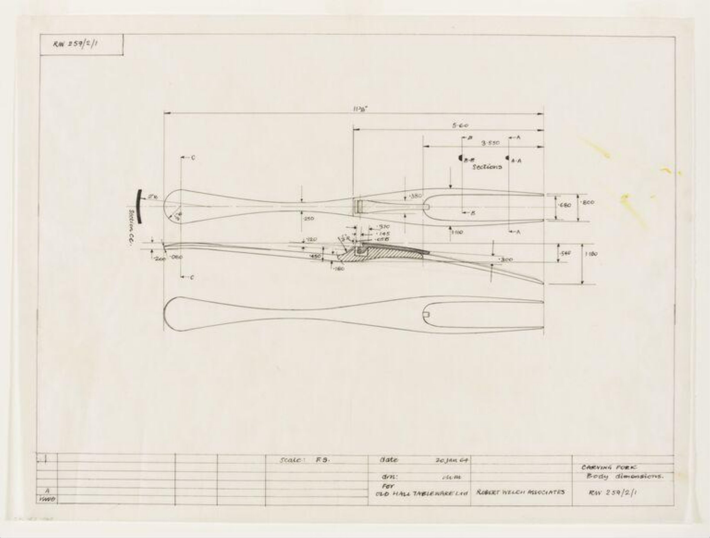 Drawing, Robert Welch, 20 January 1964