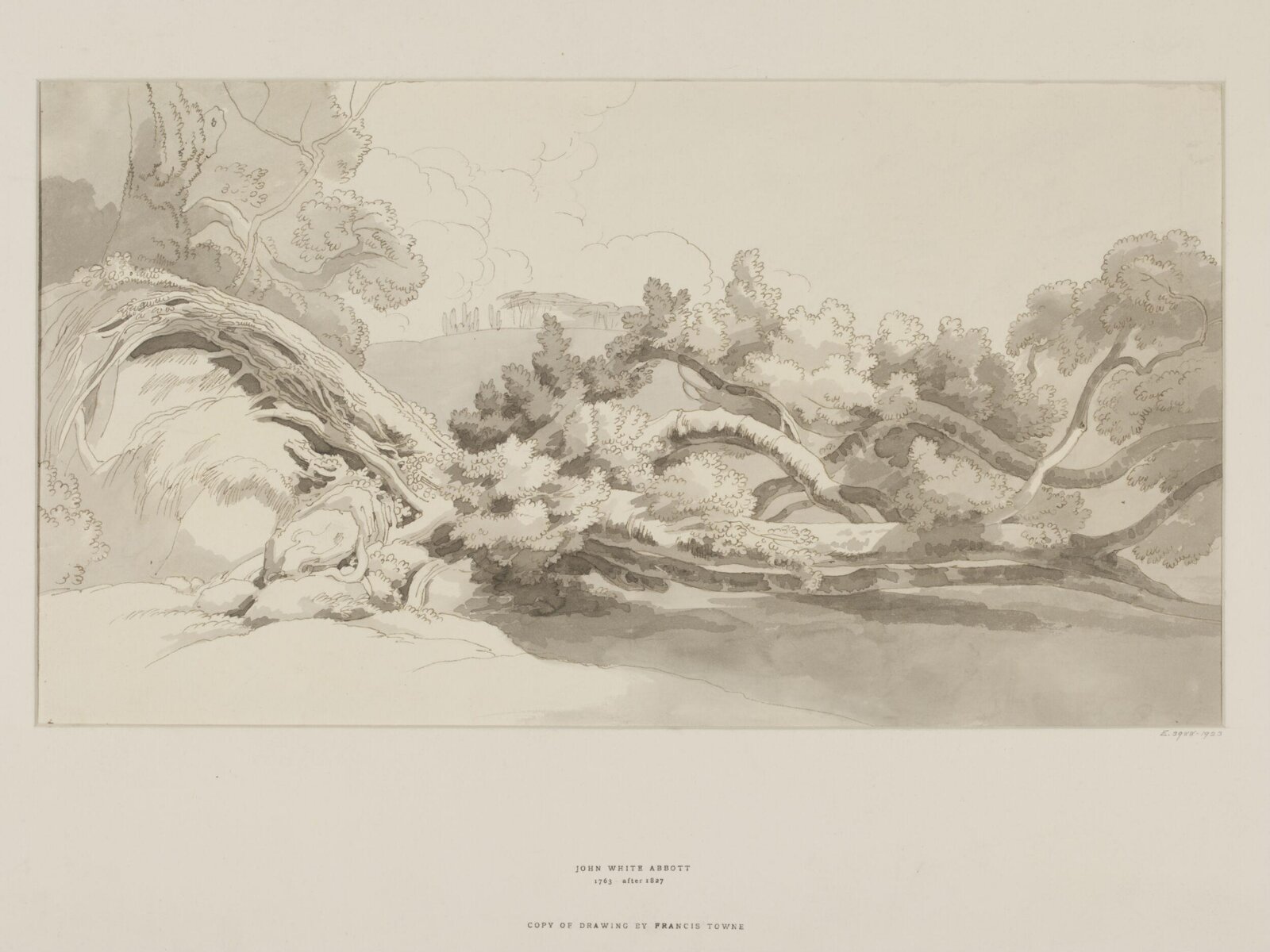 Landscape with Uprooted Tree in the Foreground, John White Abbott