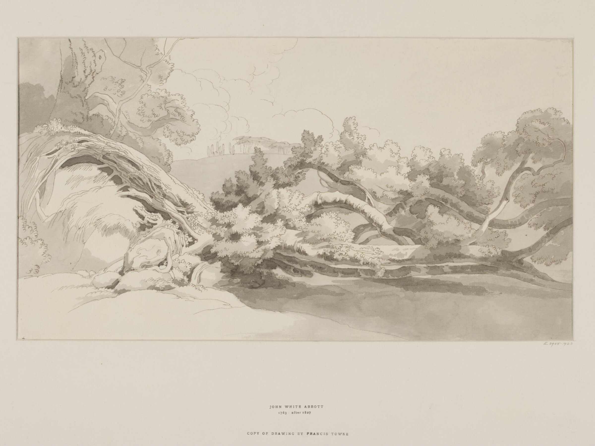 Landscape with Uprooted Tree in the Foreground, John White Abbott