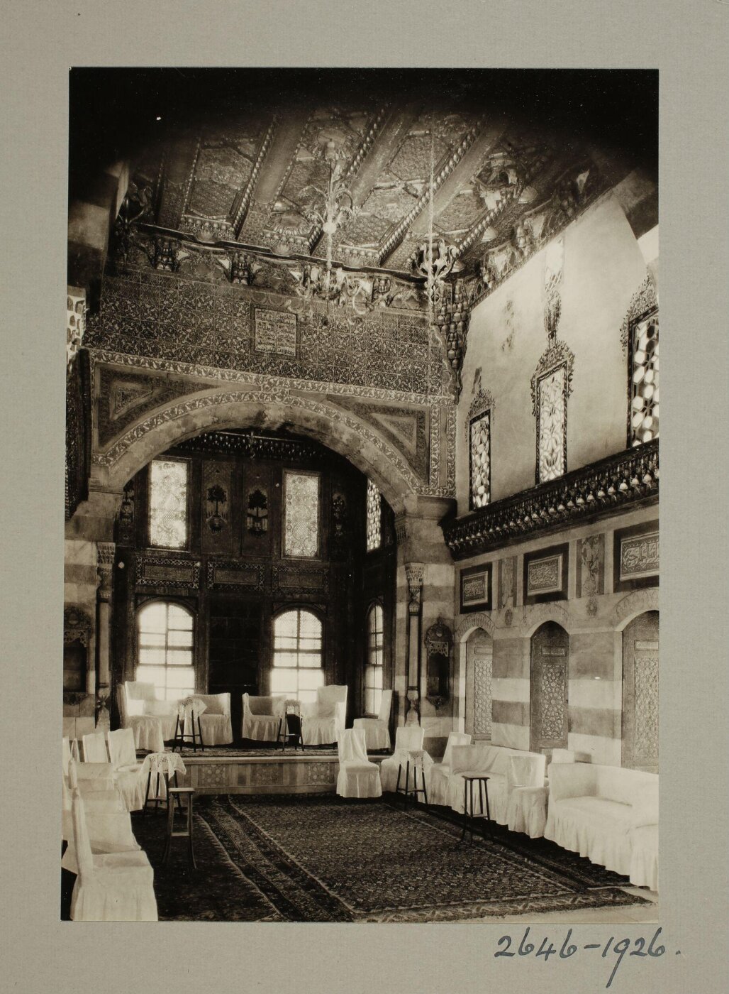 K.A.C. Creswell, Main Iwan at Azm Palace, Hama