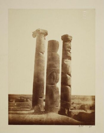 Syria, Harran el-Awamid, temple ruins (three columns)