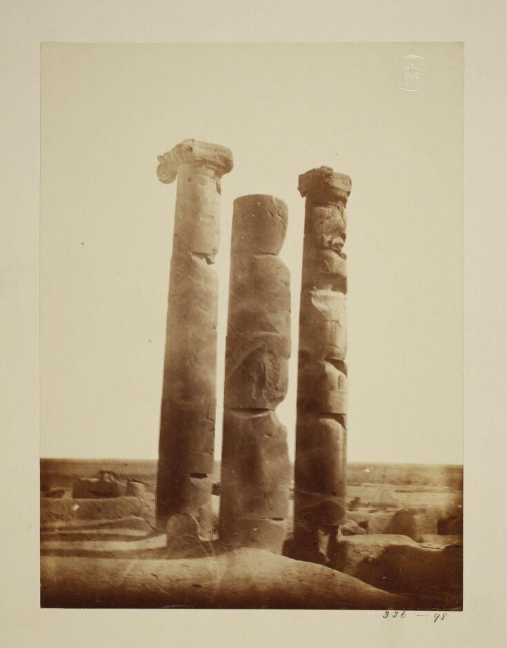 Syria, Harran el-Awamid, temple ruins (three columns) top image