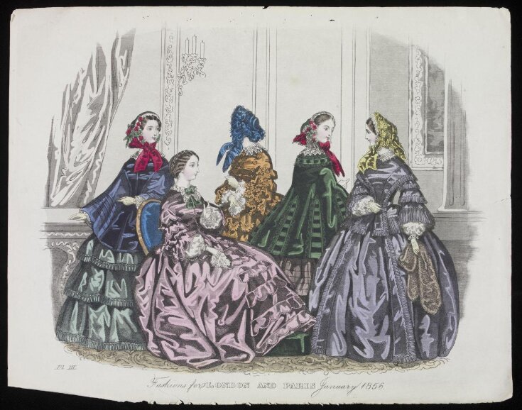 London and Paris Fashions for January 1856 top image