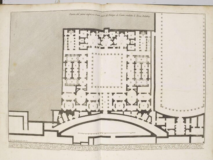 Pianta del piano inferiore d'una porte del Palazzo de Cesari creduta le Terma Palatine top image