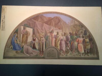 Copy after the fresco Adoration of the Magi, Fra  Angelico in the Museo di San Marco (Florence)