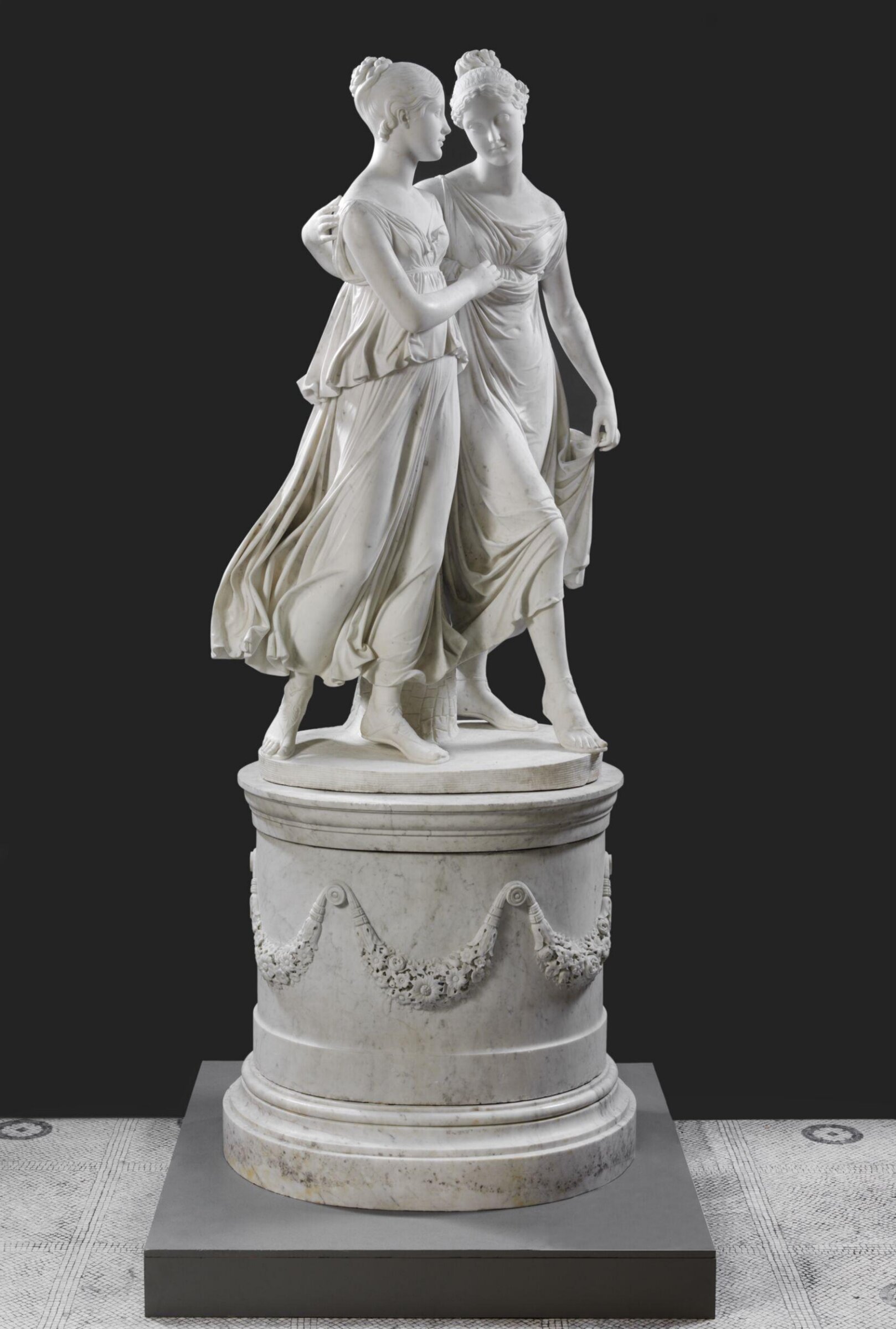 The Campbell Sisters Dancing a Waltz, Lorenzo Bartolini, 1821-1822