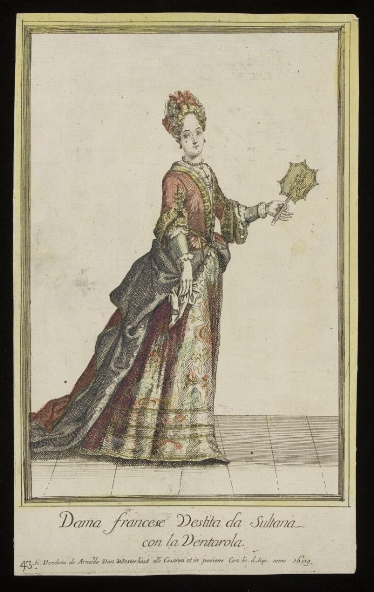 Dama Francese vestita da Sultana con la ventarola top image