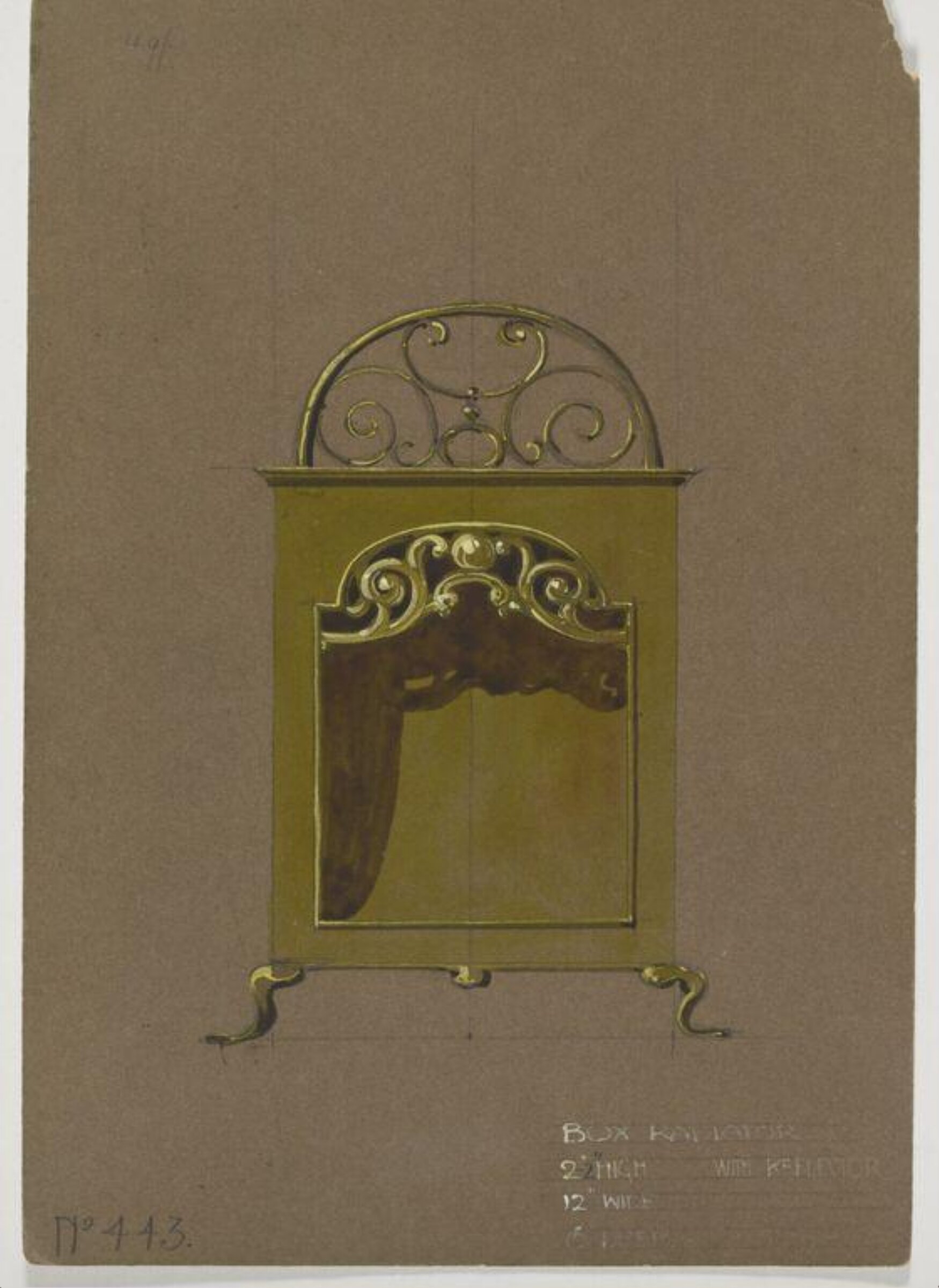 Design for a box radiator, Arthur Wolfe, c.1903