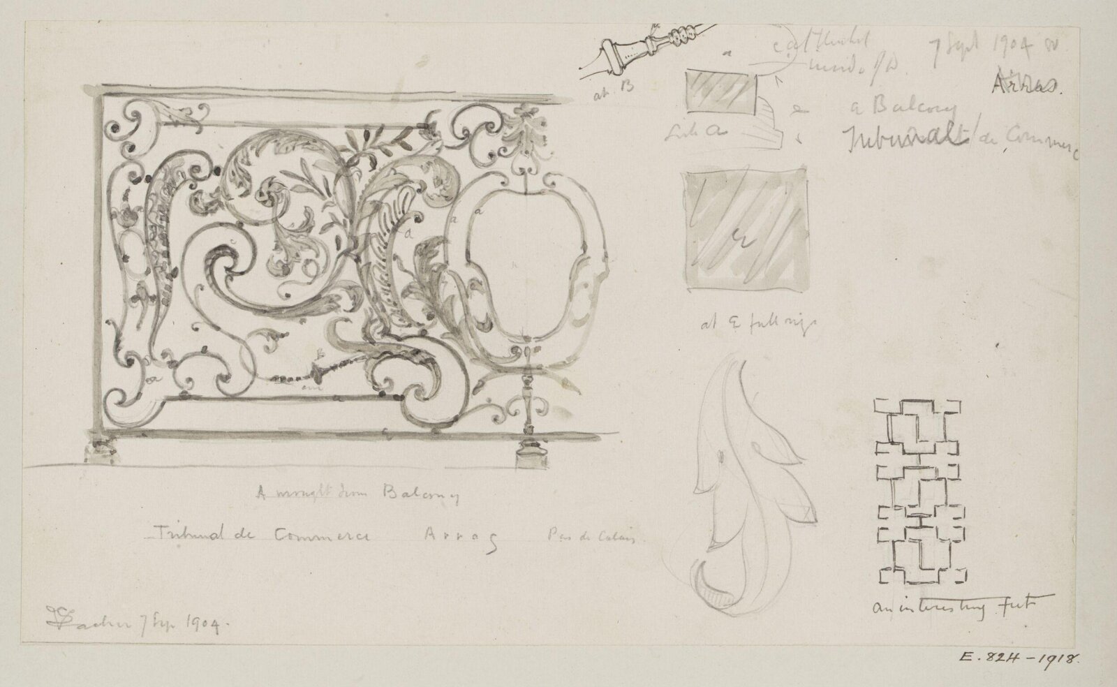 Drawing, Sydney Vacher, 7 sept 1904