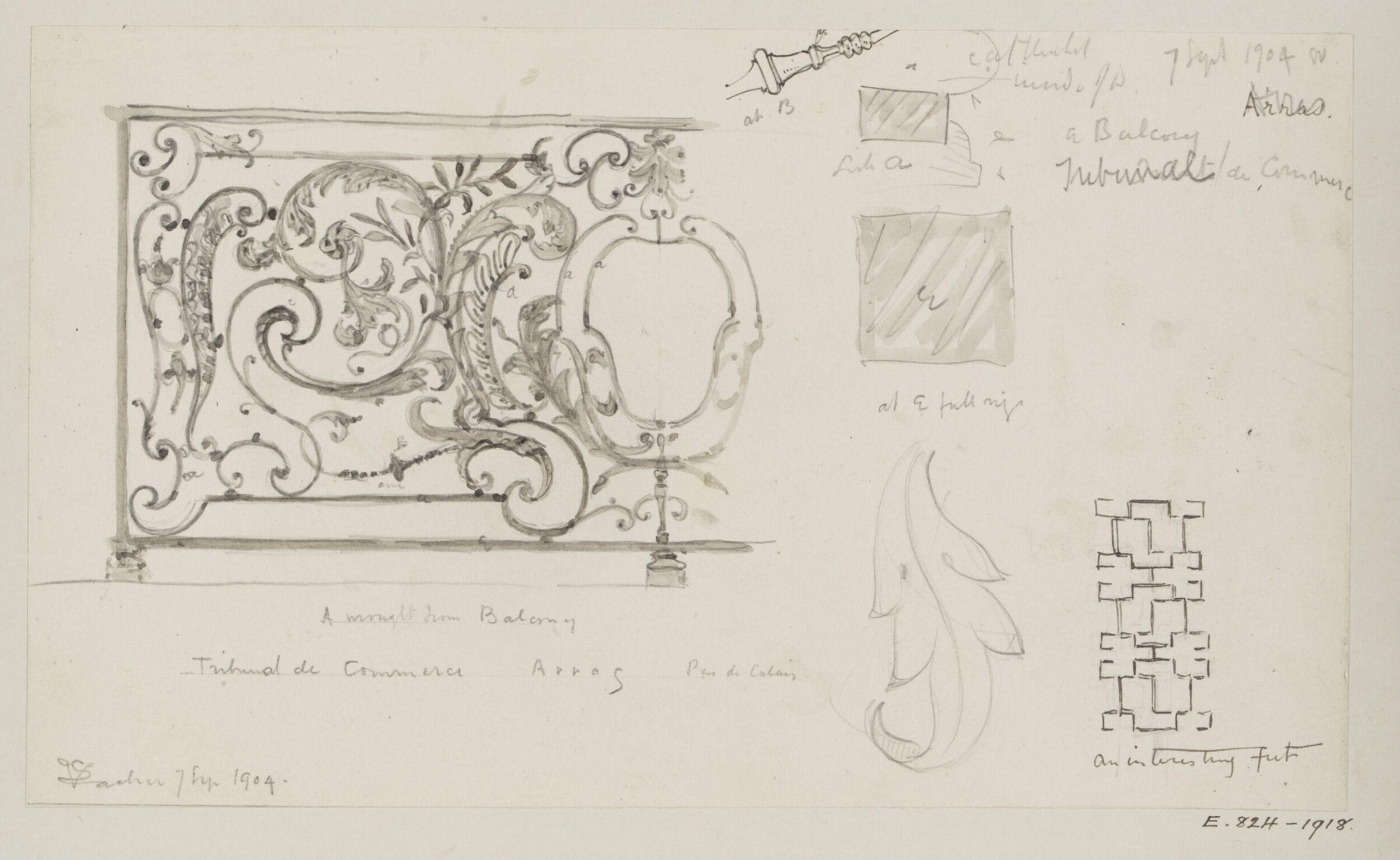 Drawing, Sydney Vacher, 7 sept 1904