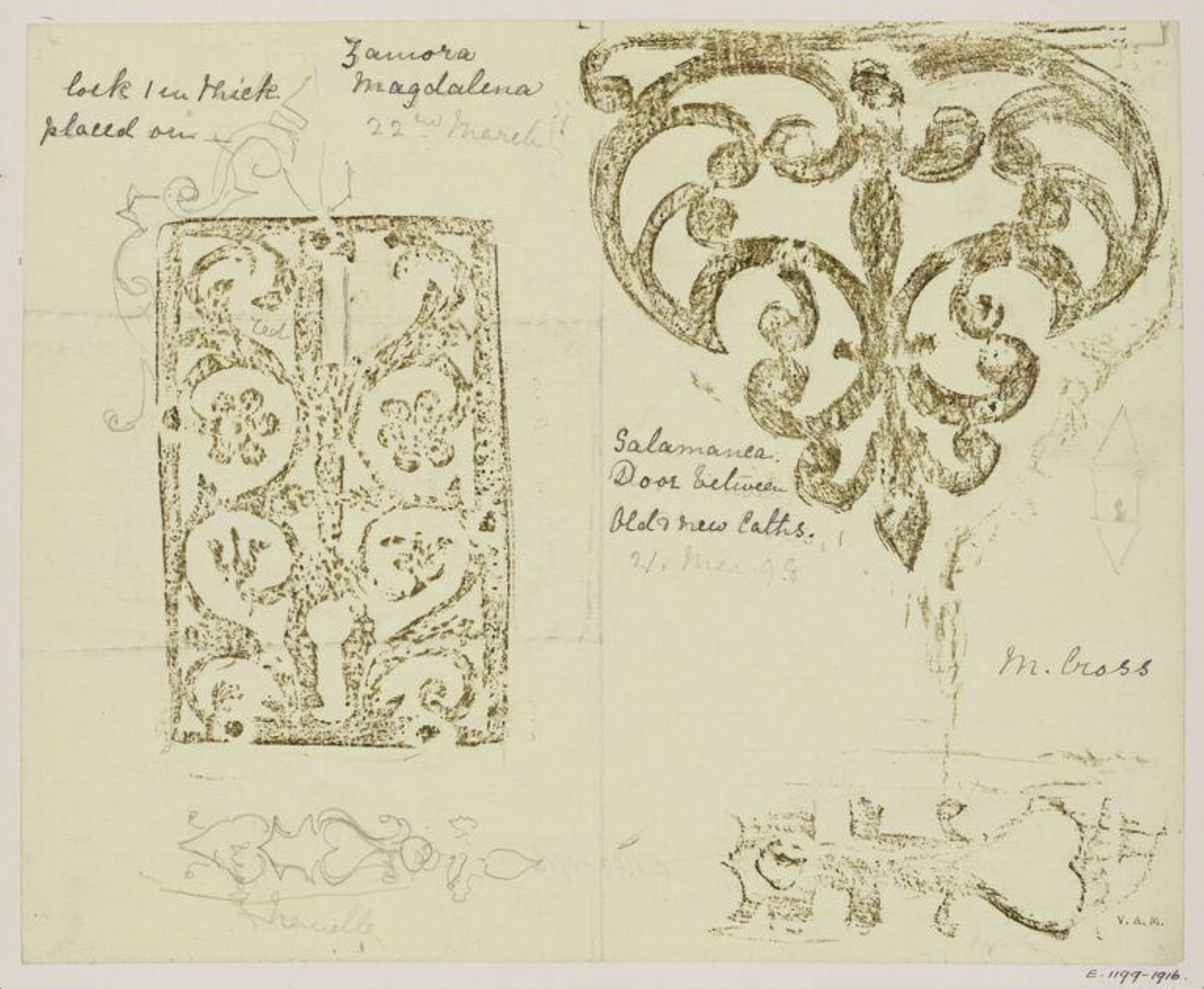 Drawing, Margaret Cross, 1898-1904