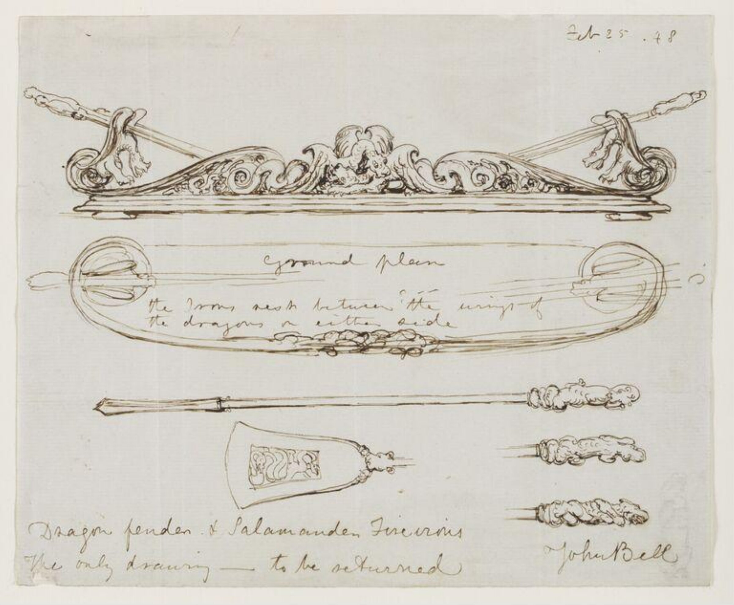 Drawing, John Bell, 1848