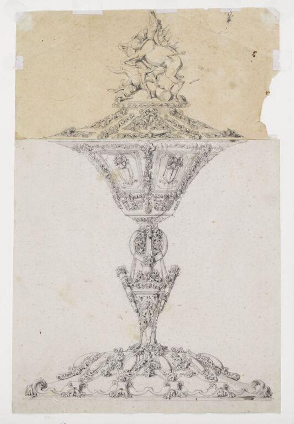 Unknown, Design for a silver cup and cover