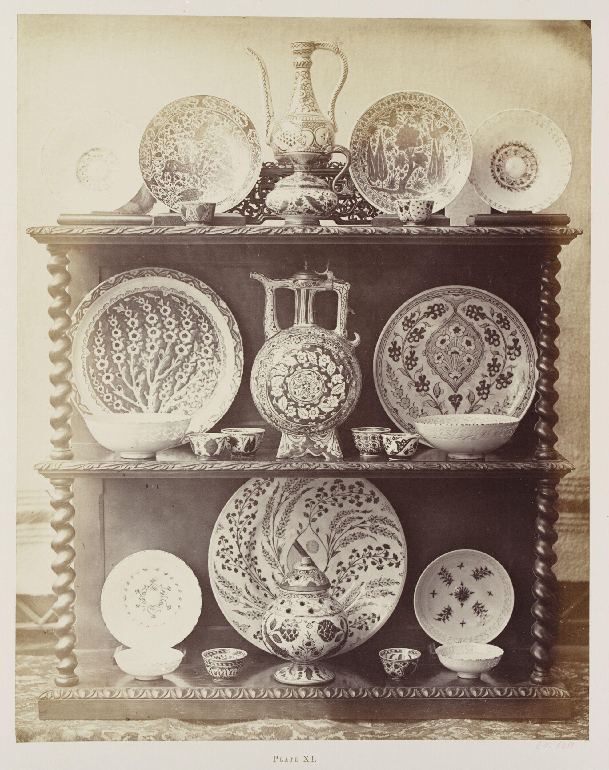 Works of art in pottery, glass, and metal in the collection of John Henderson, Plate XI, Persian and Rhodian plates and vessels