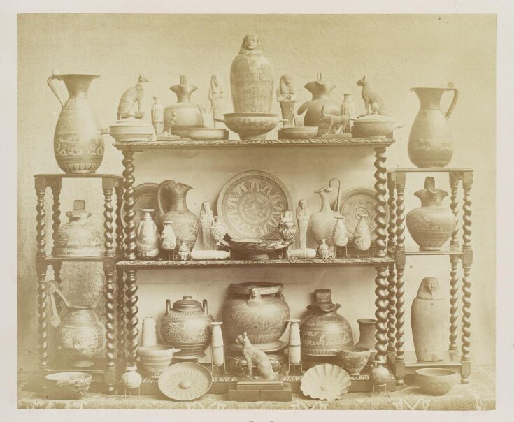 Works of art in pottery, glass, and metal in the collection of John Henderson, Plate I, Egyptian & Greek ware top image