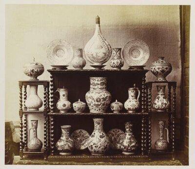 Works of art in pottery, glass, and metal in the collection of John Henderson, Plate IX, Persian and Rhodian ceramic vases and plates