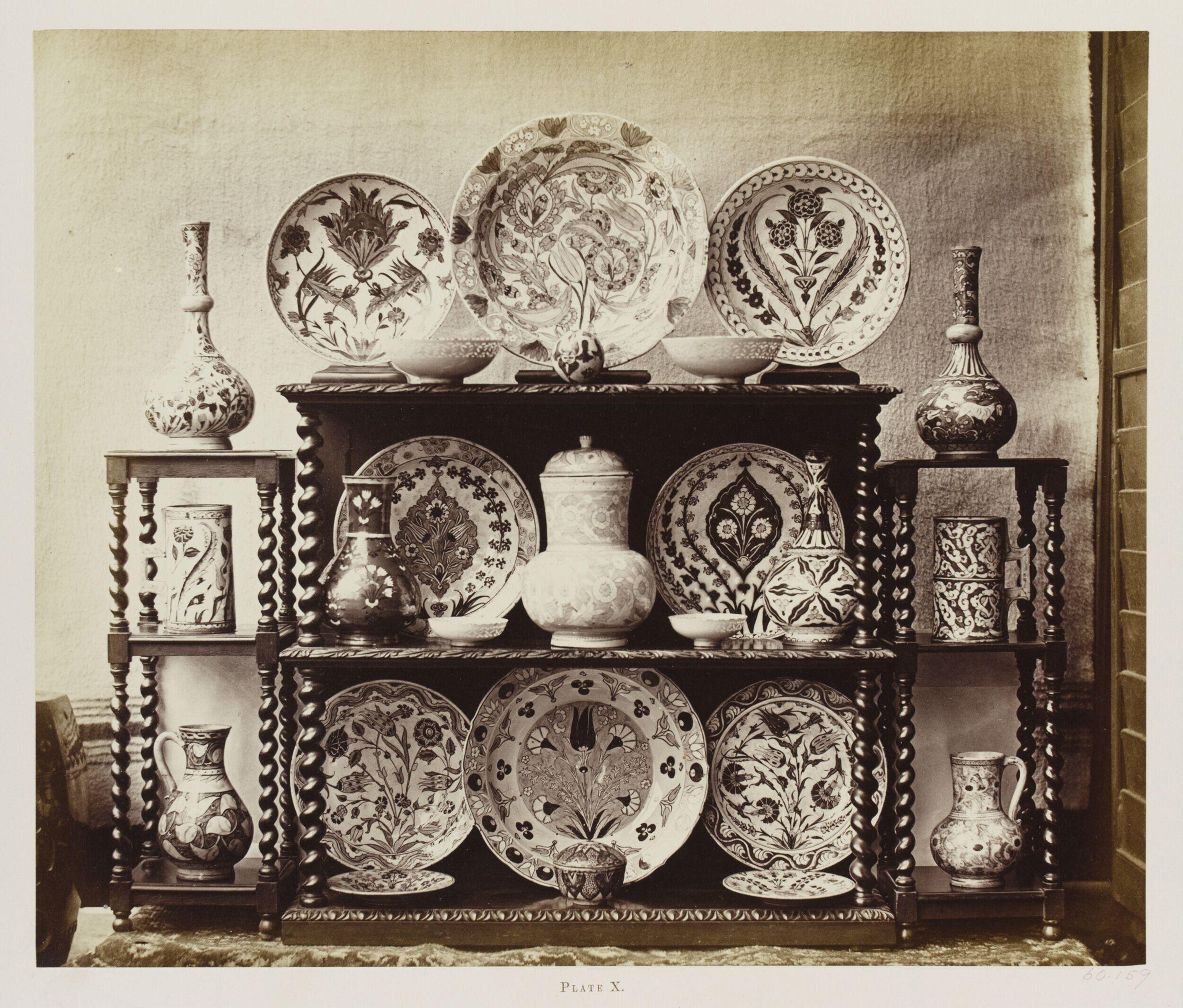 Works of art in pottery, glass, and metal in the collection of John Henderson, Plate X, Persian and Rhodian plates and vessels